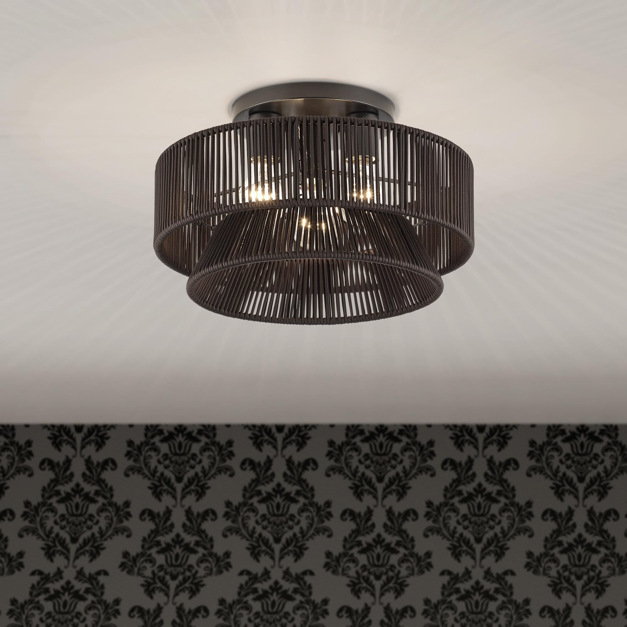 Florell 15 Inch Semi Flush Mount by Livex Lighting