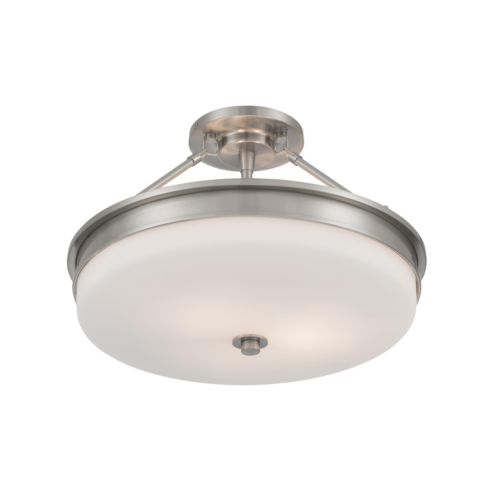 Shown in Brushed Nickel finish and Etched Opal glass