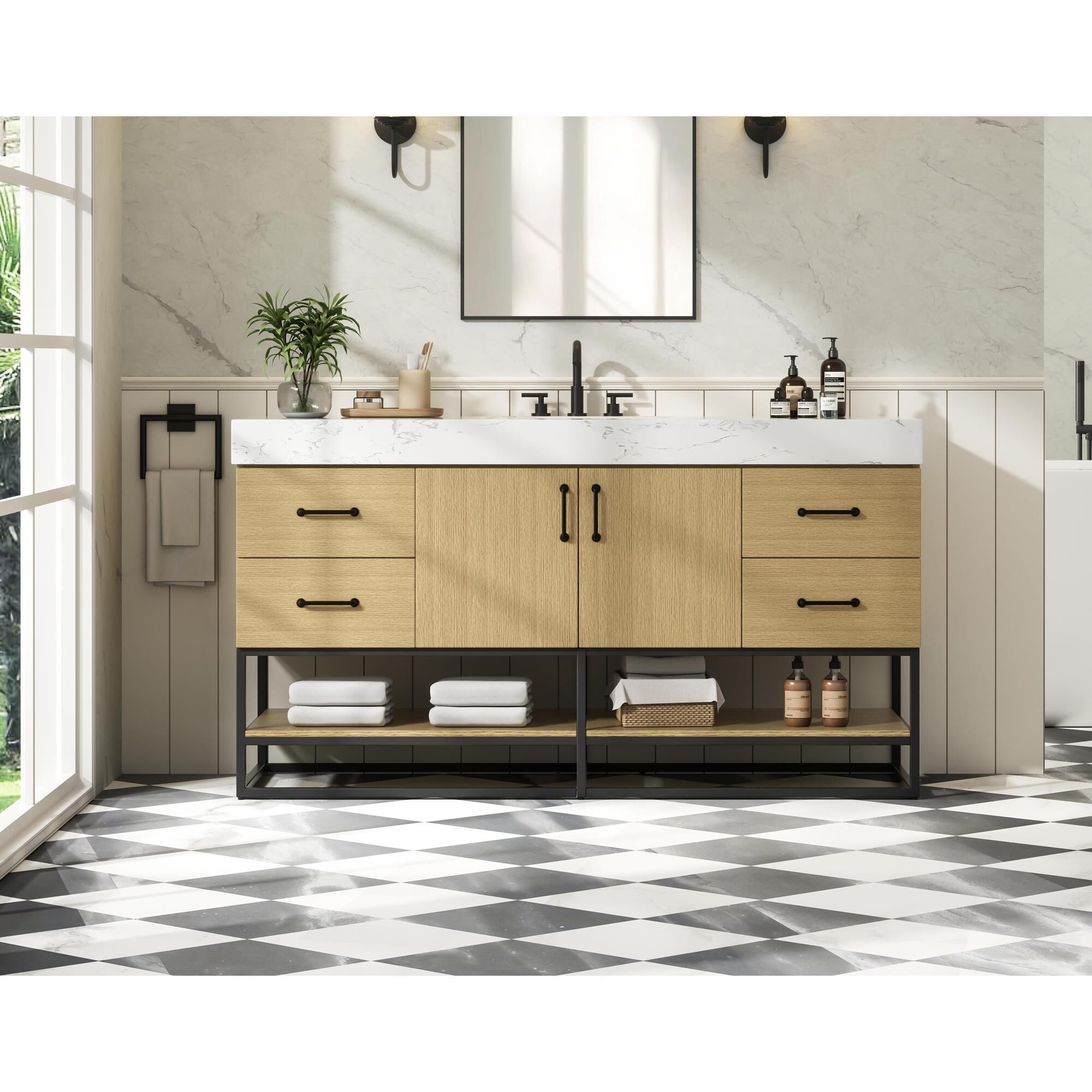 Caroline 60 Inch Bath Vanity by Elegant Dcor