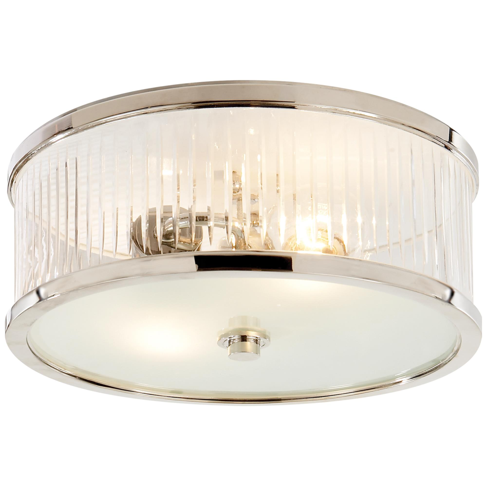 Shown in Polished Nickel finish and Frosted glass