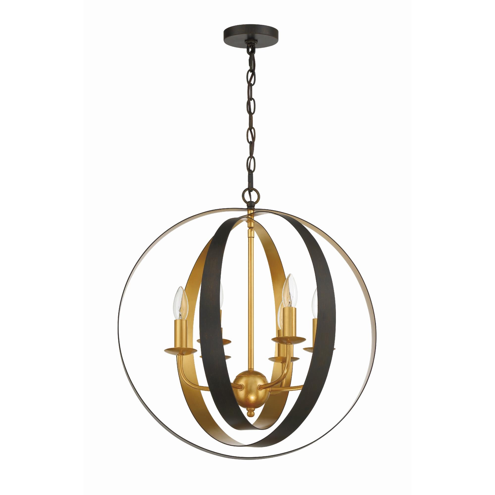 Luna 21 Inch 6 Light Mini Chandelier by Crystorama