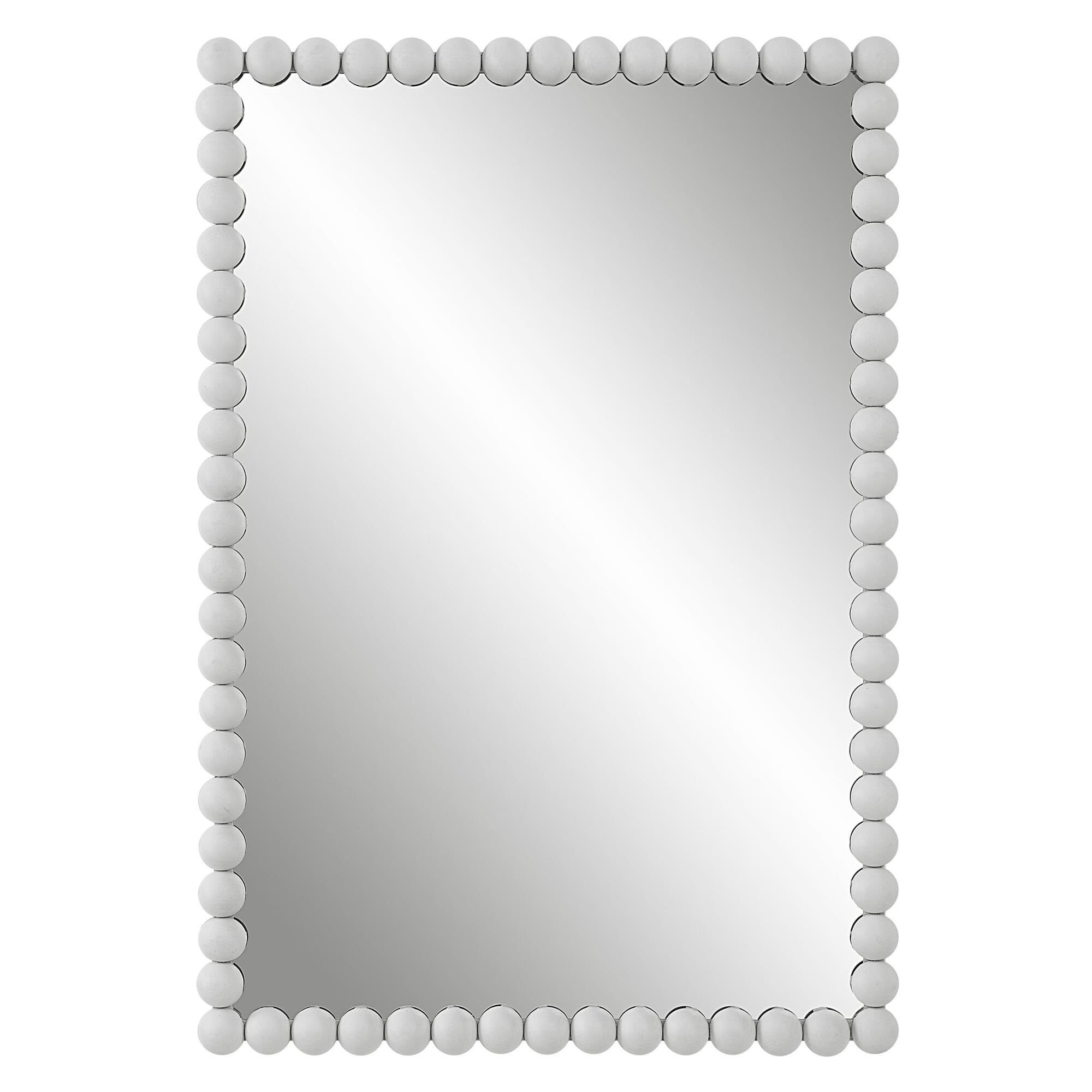 Shown in This Iron Frame Features A Beaded Profile Finished In A Stylish Matte White. May Be Hung Horizontal  finish
