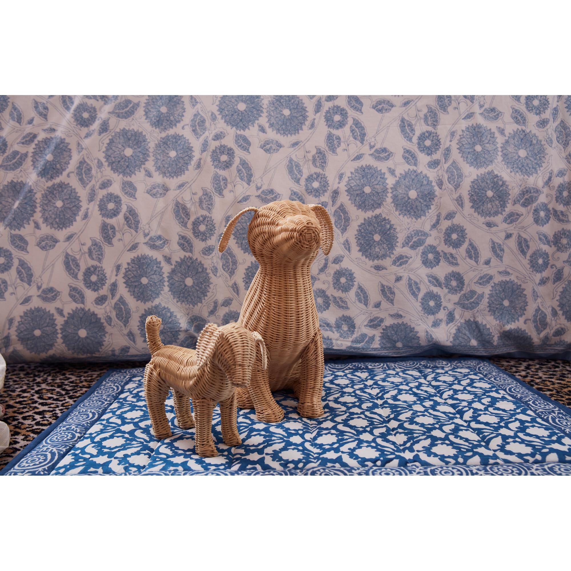 Amanda Lindroth Potcake Wicker Dog Figurine by Chelsea House