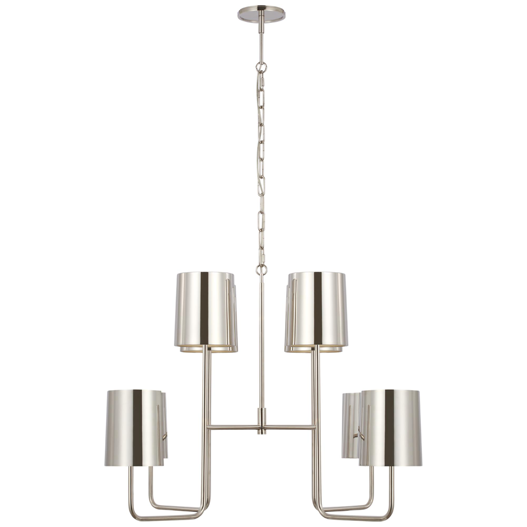 Shown in Polished Nickel finish and Polished Nickel shade
