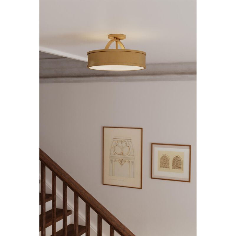 Wynn 16 Inch Semi Flush Mount by Metropolitan Lighting