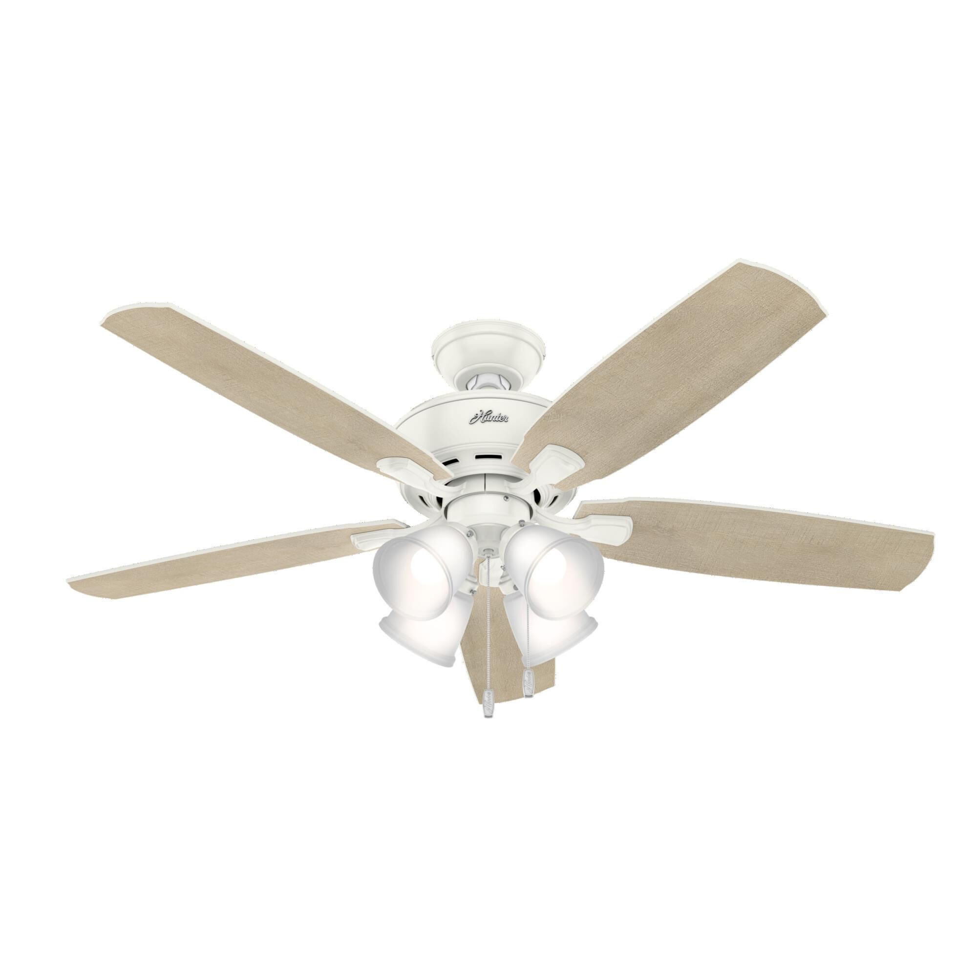 Amberlin 52 Inch Ceiling Fan with Light Kit by Hunter Fan
