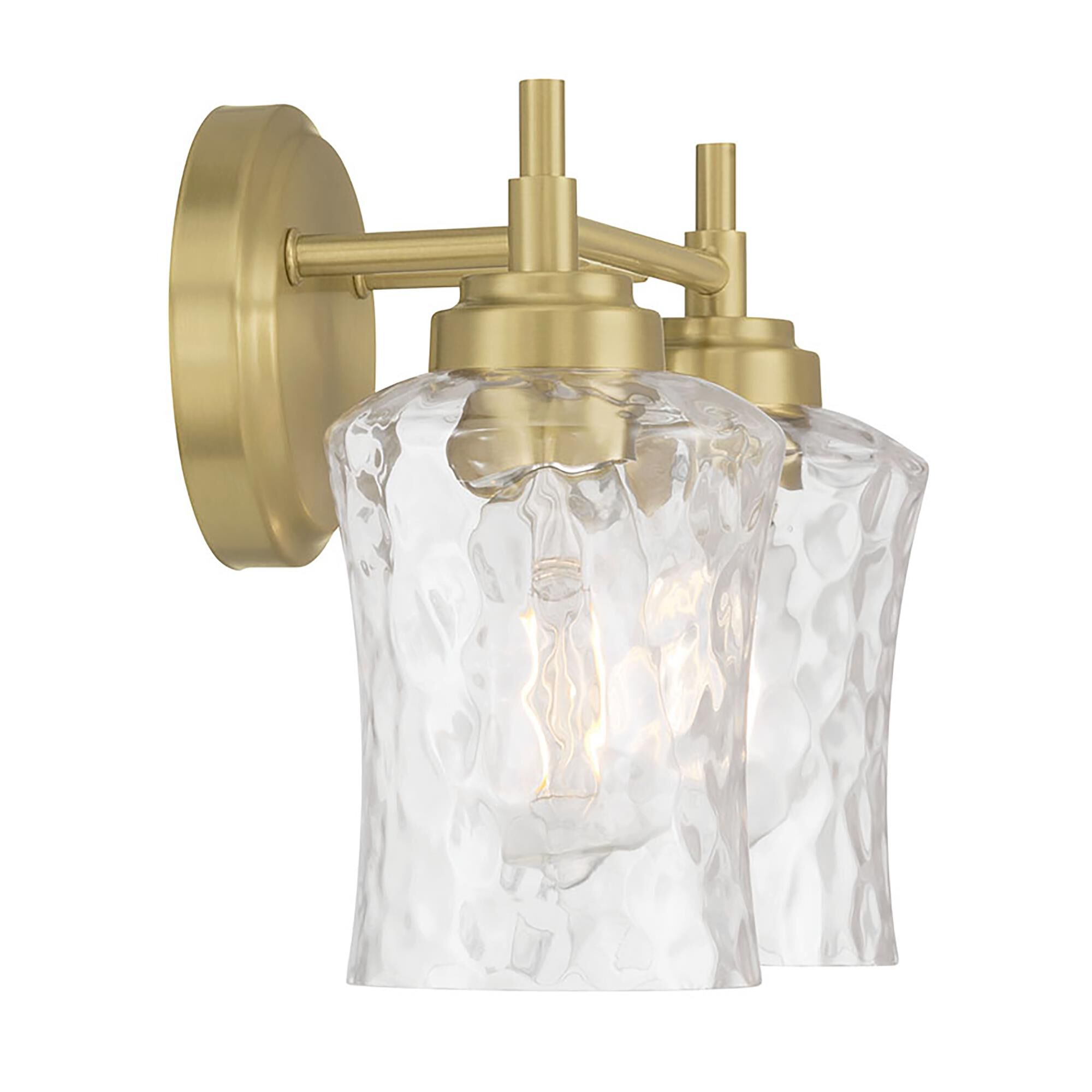 Shown in Vintage Brass finish and Clear Stone Water glass