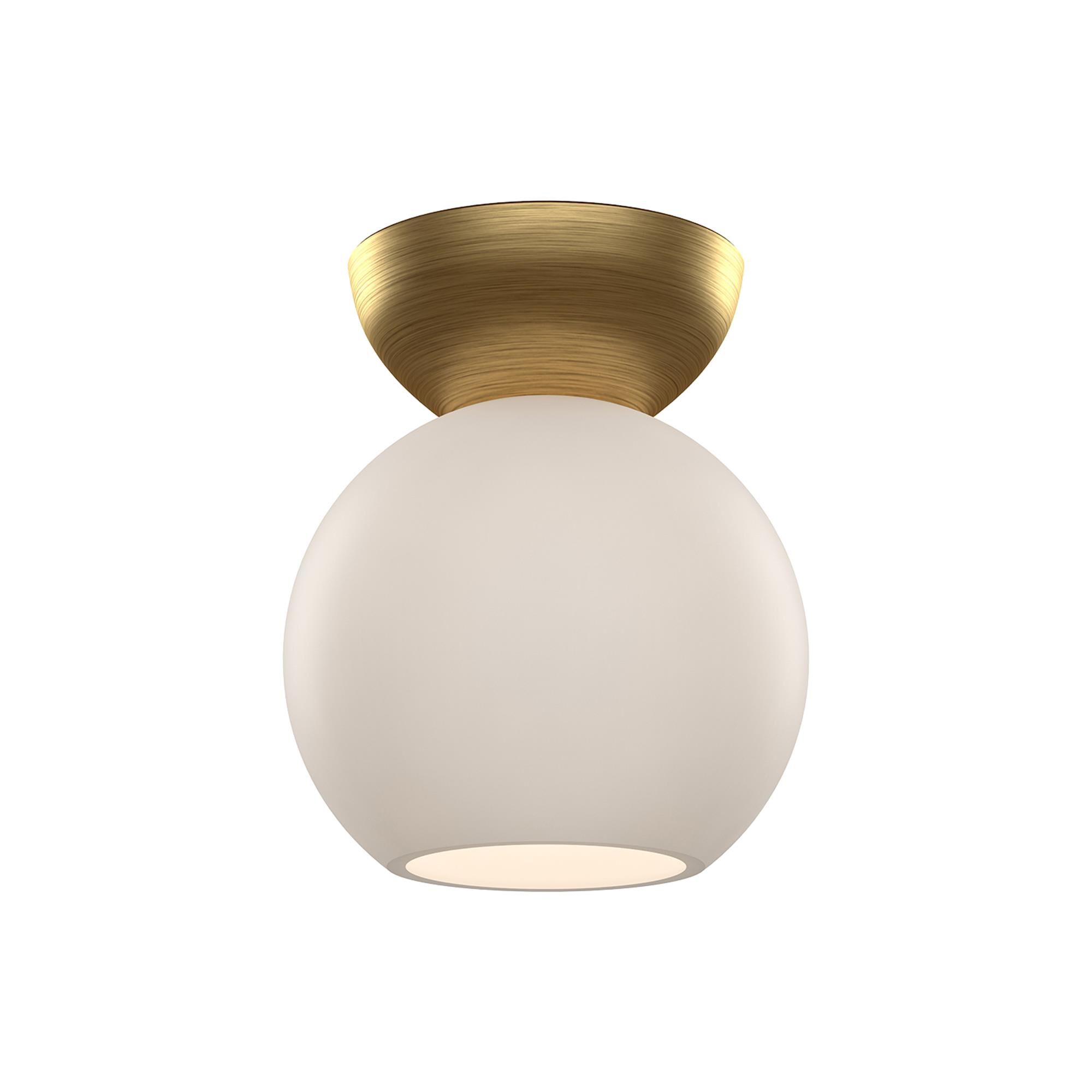 Shown in Brushed Gold/Opal Glass finish