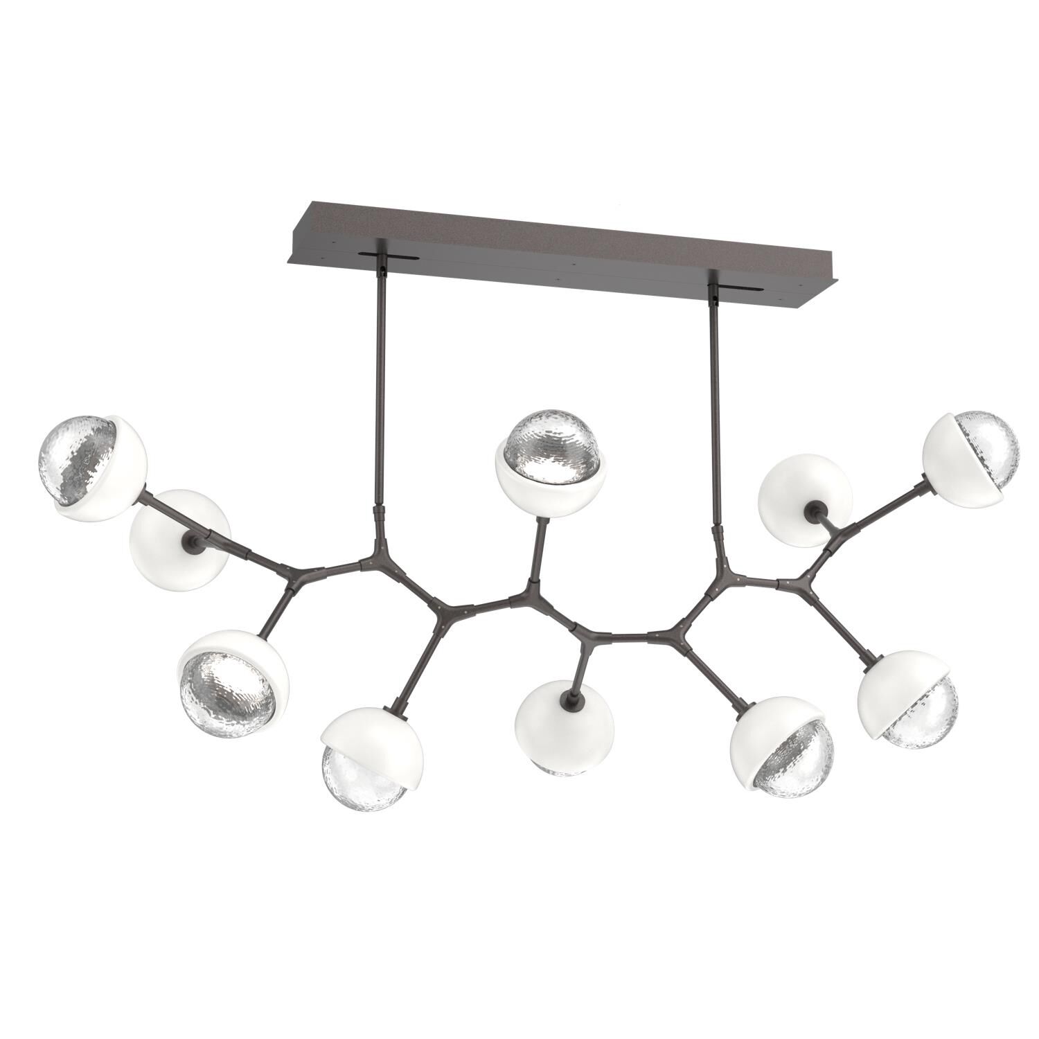 Shown in Graphite finish and Clear glass and Salt White accent