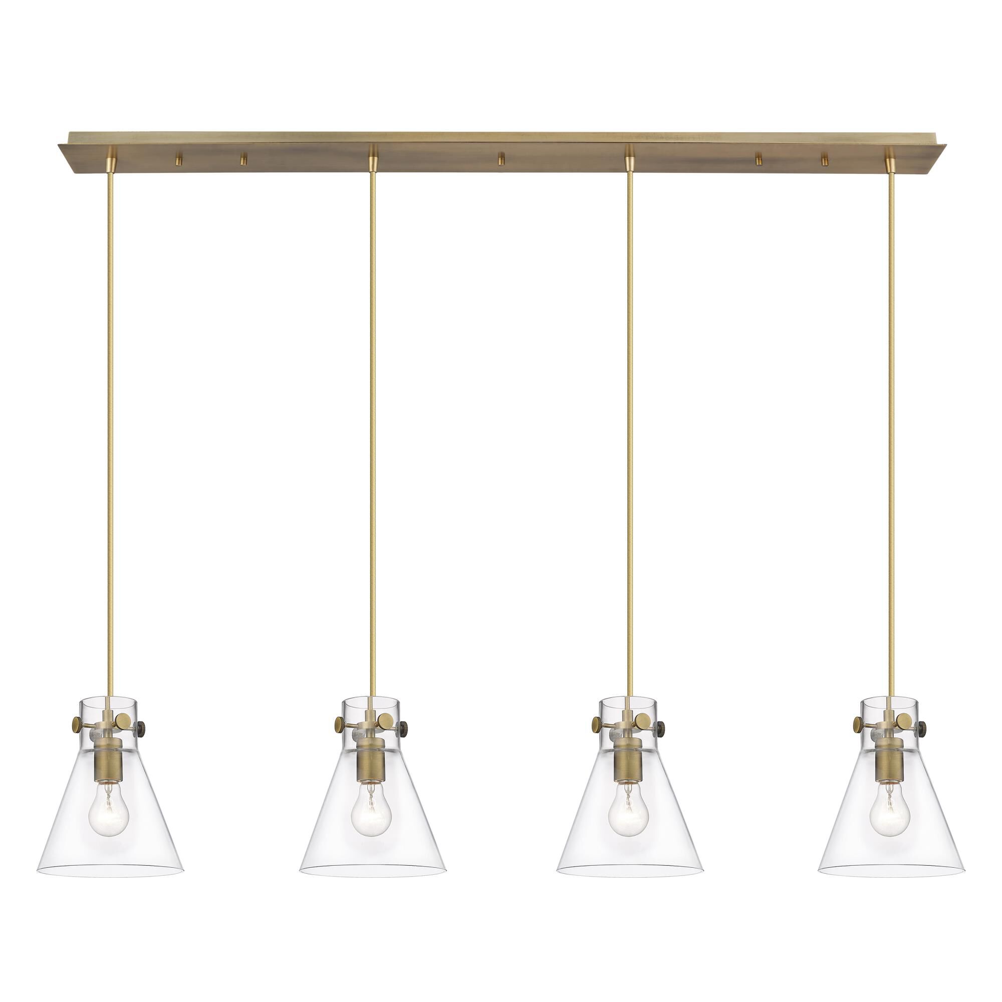 Bruno Marashlian Newton Cone 51 Inch 4 Light Linear Suspension Light by Innovations Lighting