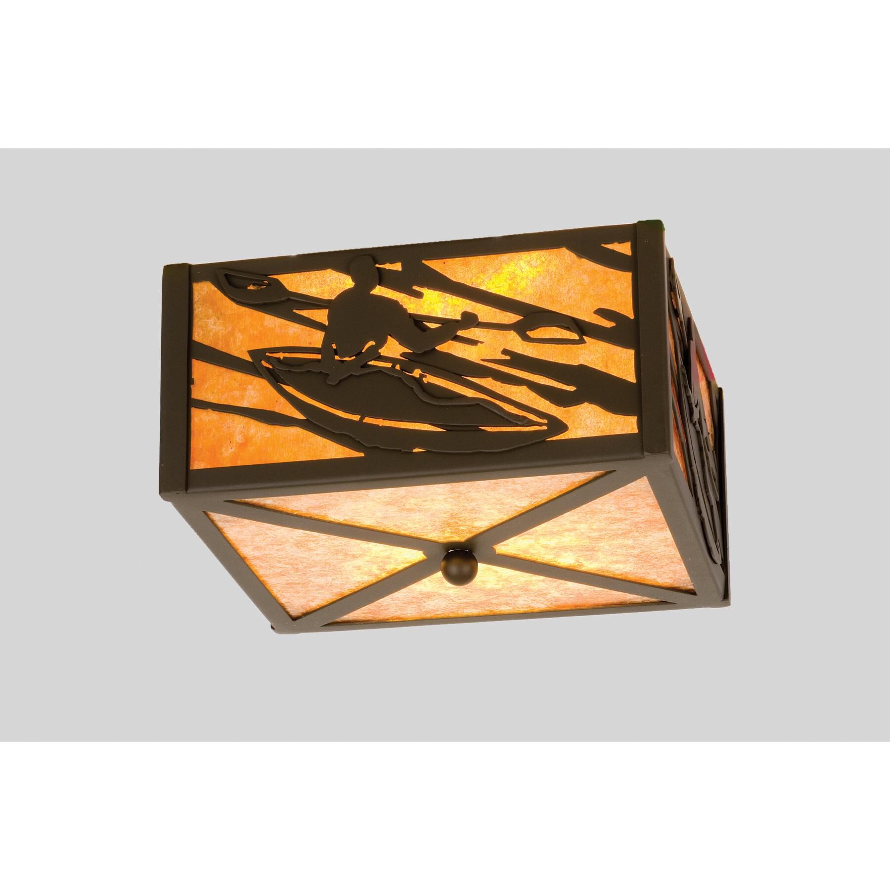 White Water Kayak 14 Inch 2 Light Flush Mount by Meyda Lighting