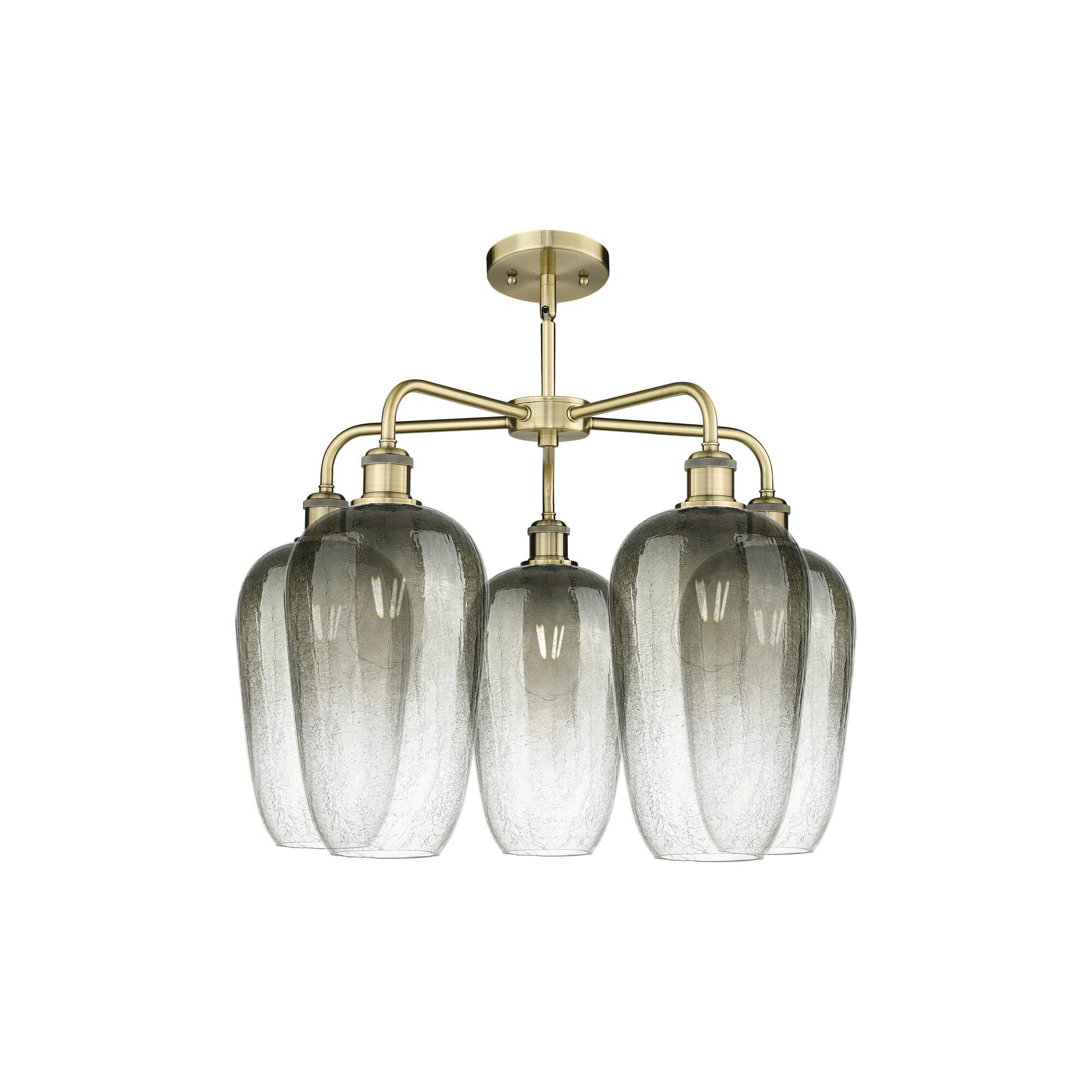 Shown in Antique Brass finish and Slate glass