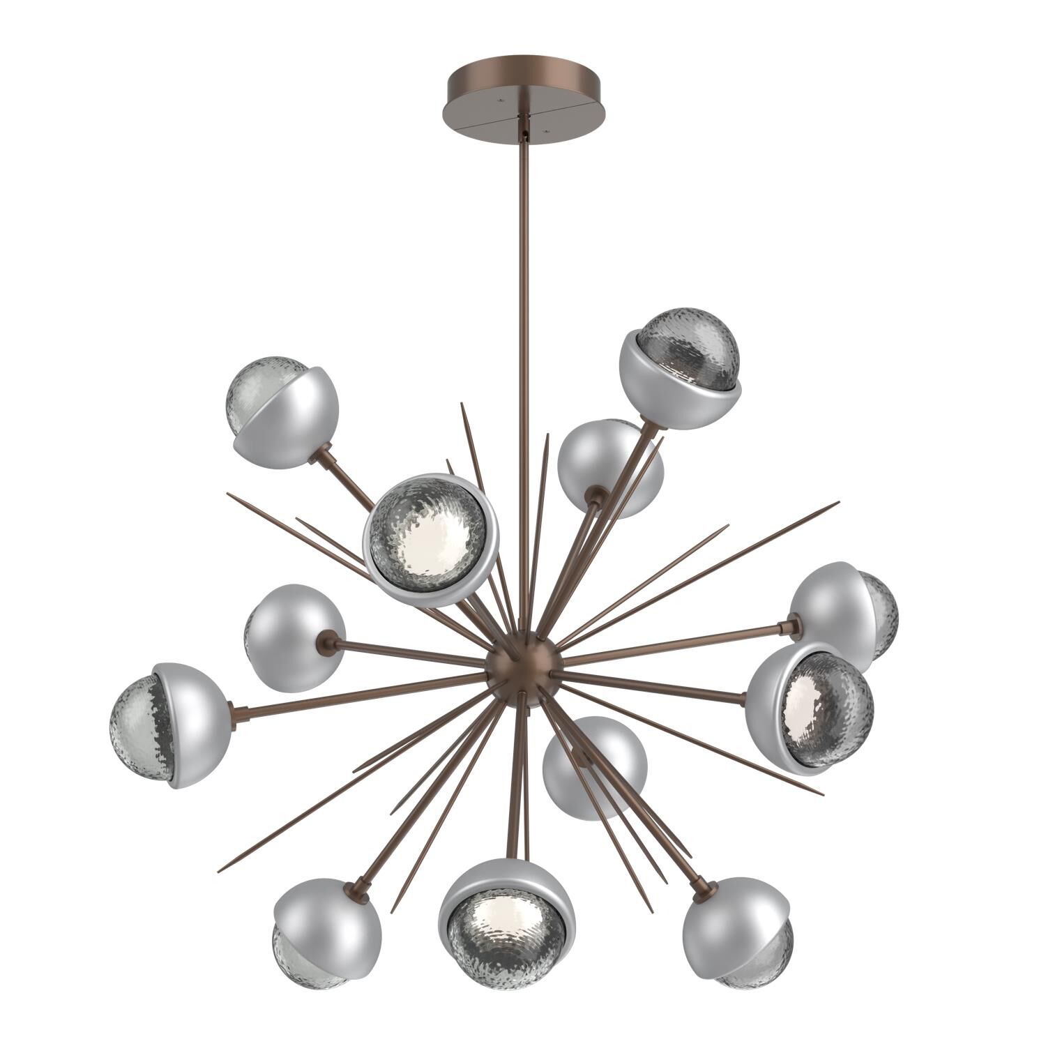 Shown in Burnished Bronze finish and Smoke glass and Classic Silver accent