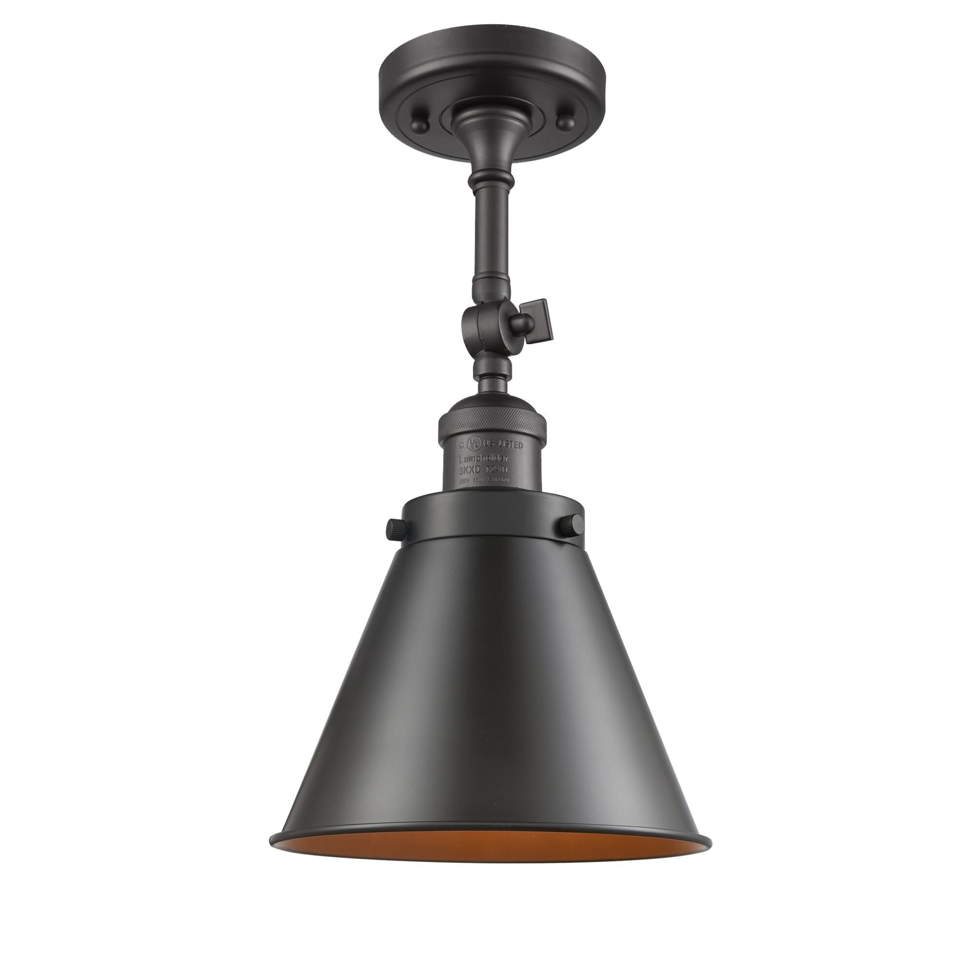 Bruno Marashlian Appalachian 8 Inch 1 Light Semi Flush Mount by Innovations Lighting