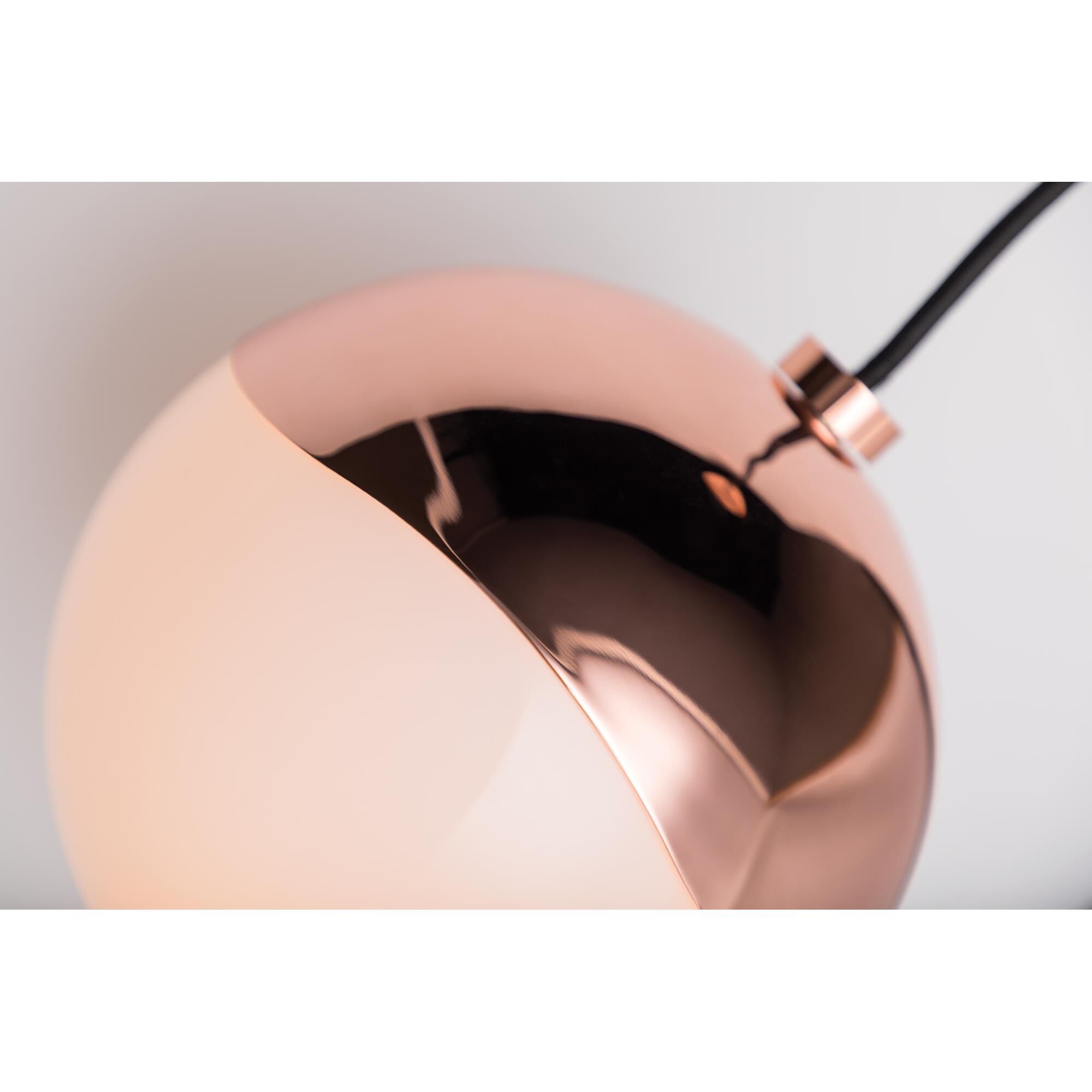 Shown in Polished Copper finish and Opal Glossy glass