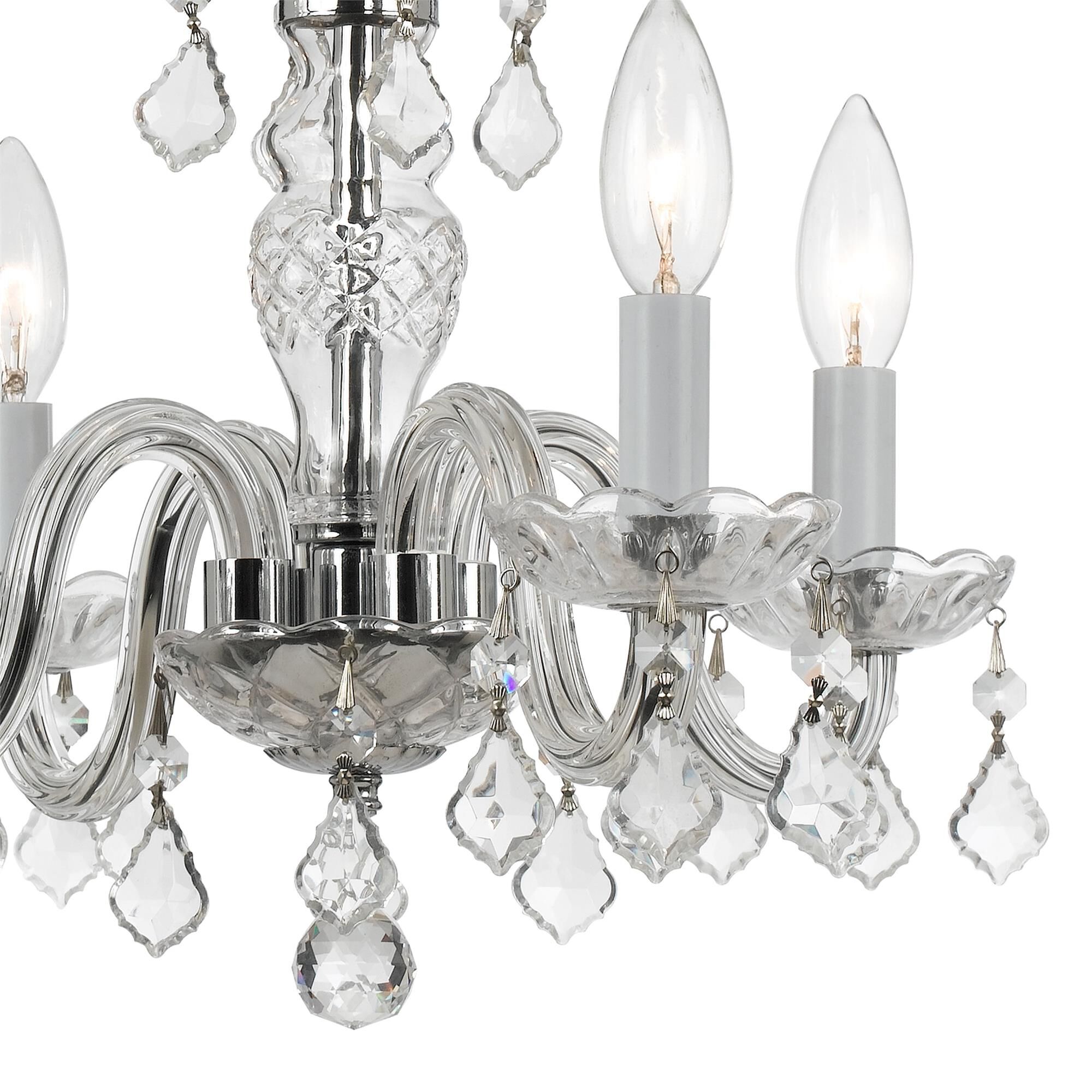 Shown in Polished Chrome finish and Hand Cut Crystal crystal