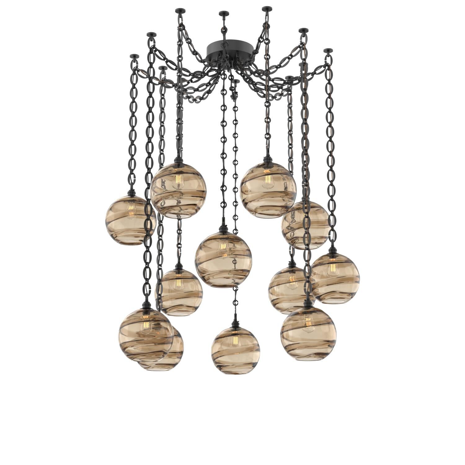 Levi Wilson Terra 18 Inch Multi Pendant Light by Hammerton Studio