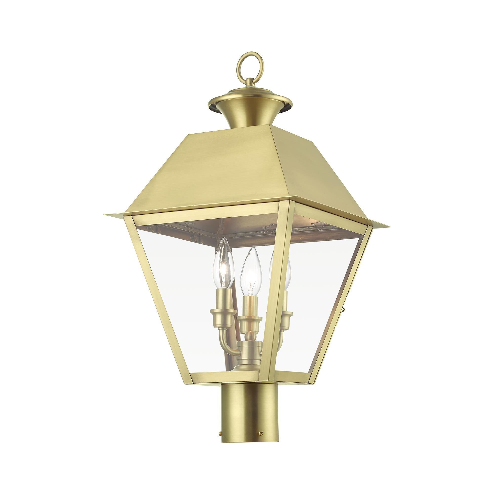 Wentworth 22 Inch Tall 3 Light Outdoor Post Lamp by Livex Lighting