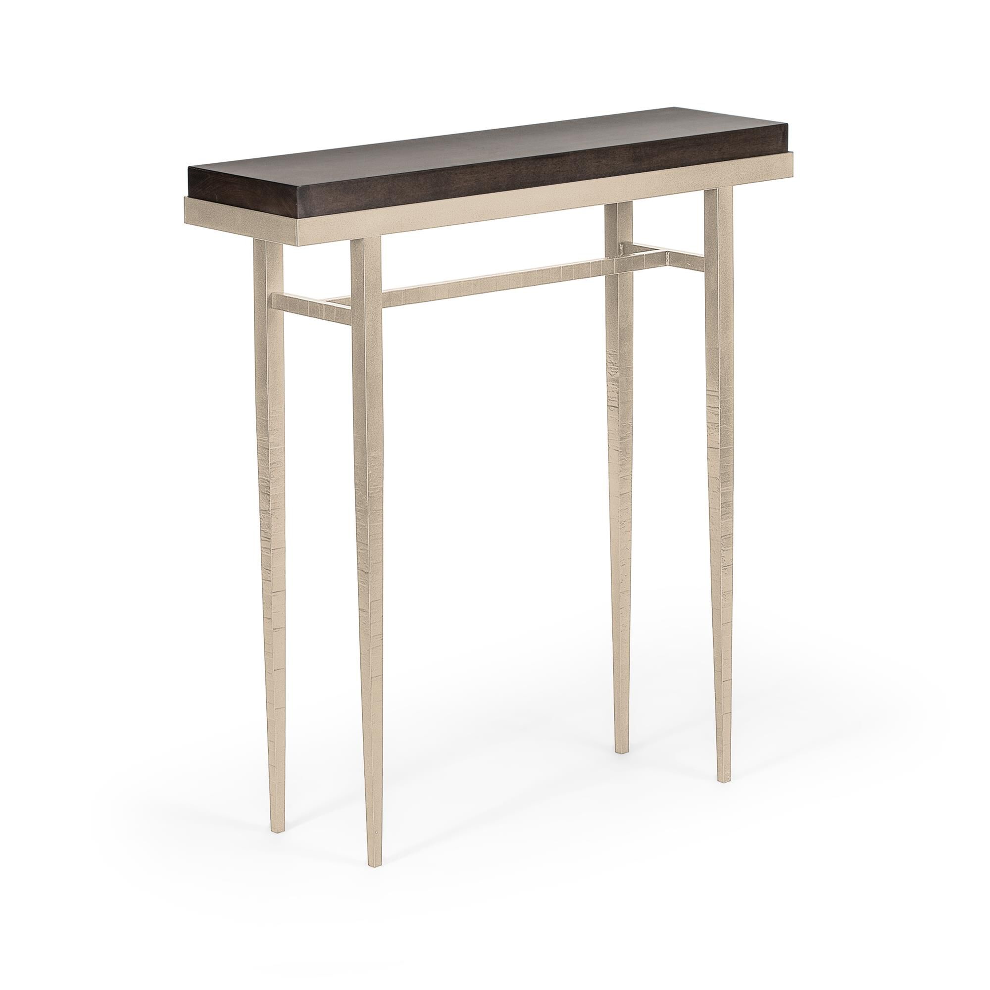 Shown in Soft Gold finish and Maple Espresso accent