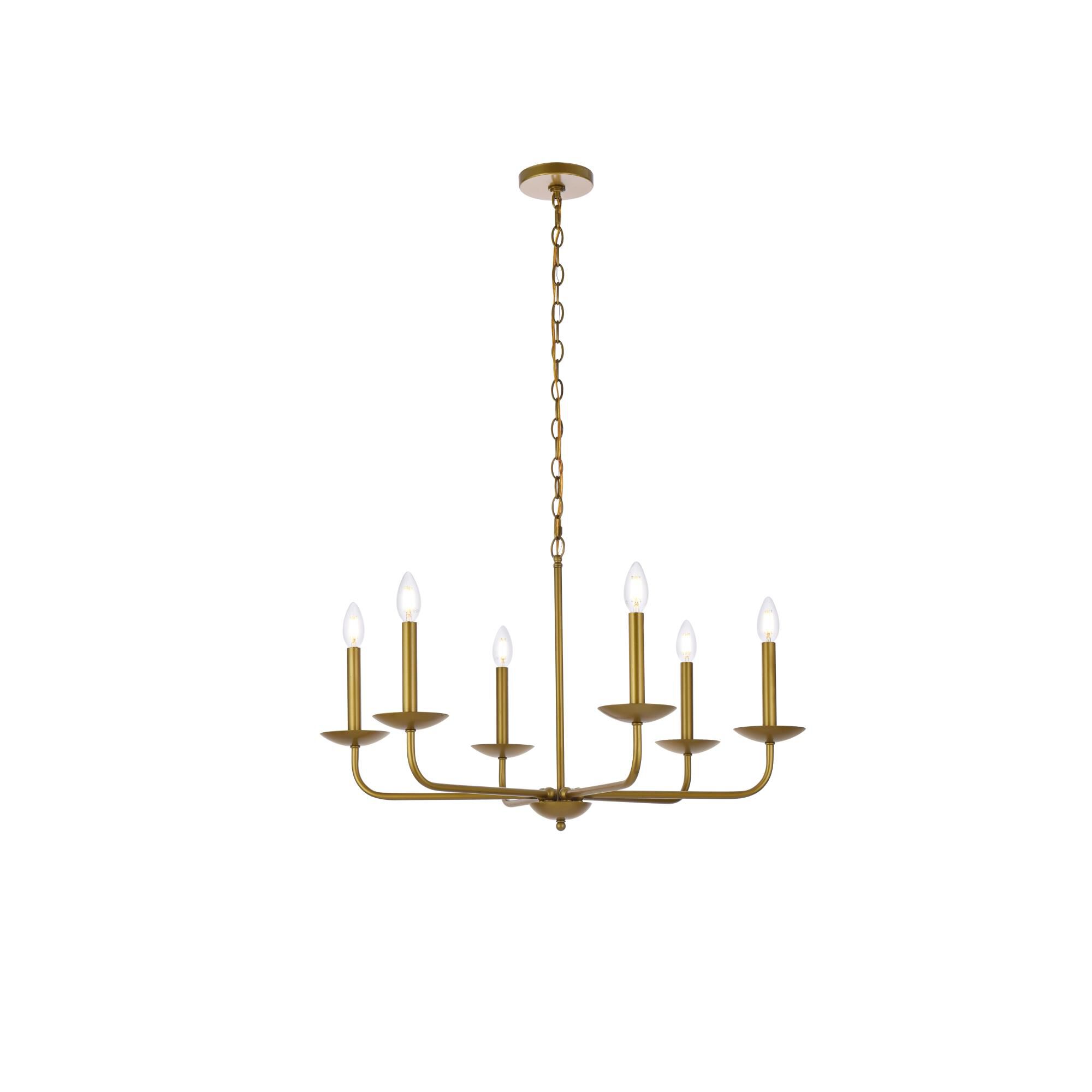 Cohen 30 Inch 6 Light Chandelier by Elegant Lighting