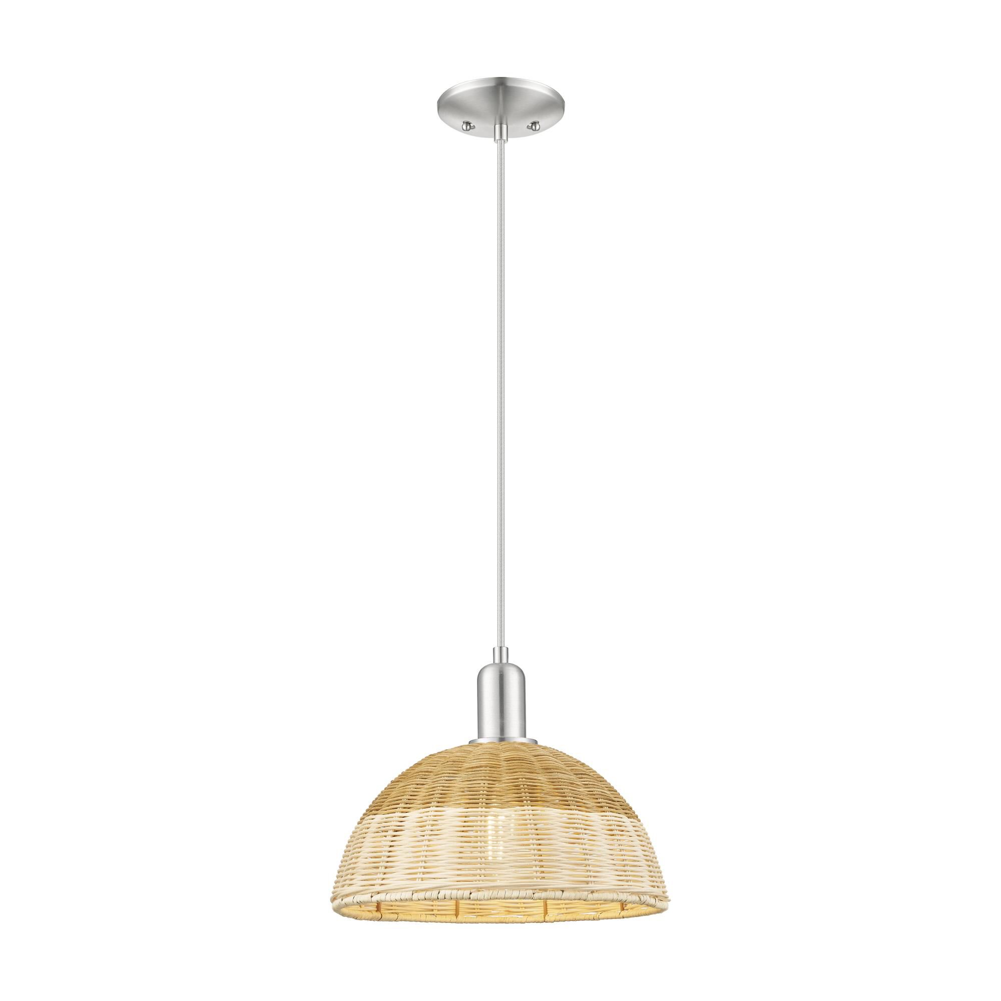 Bruno Marashlian Natural Ballston Dome 16 Inch Large Pendant by Innovations Lighting