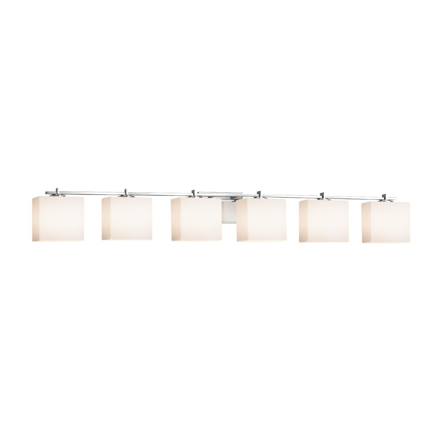 Fusion 56 Inch 6 Light Bath Vanity Light by Justice Design Group