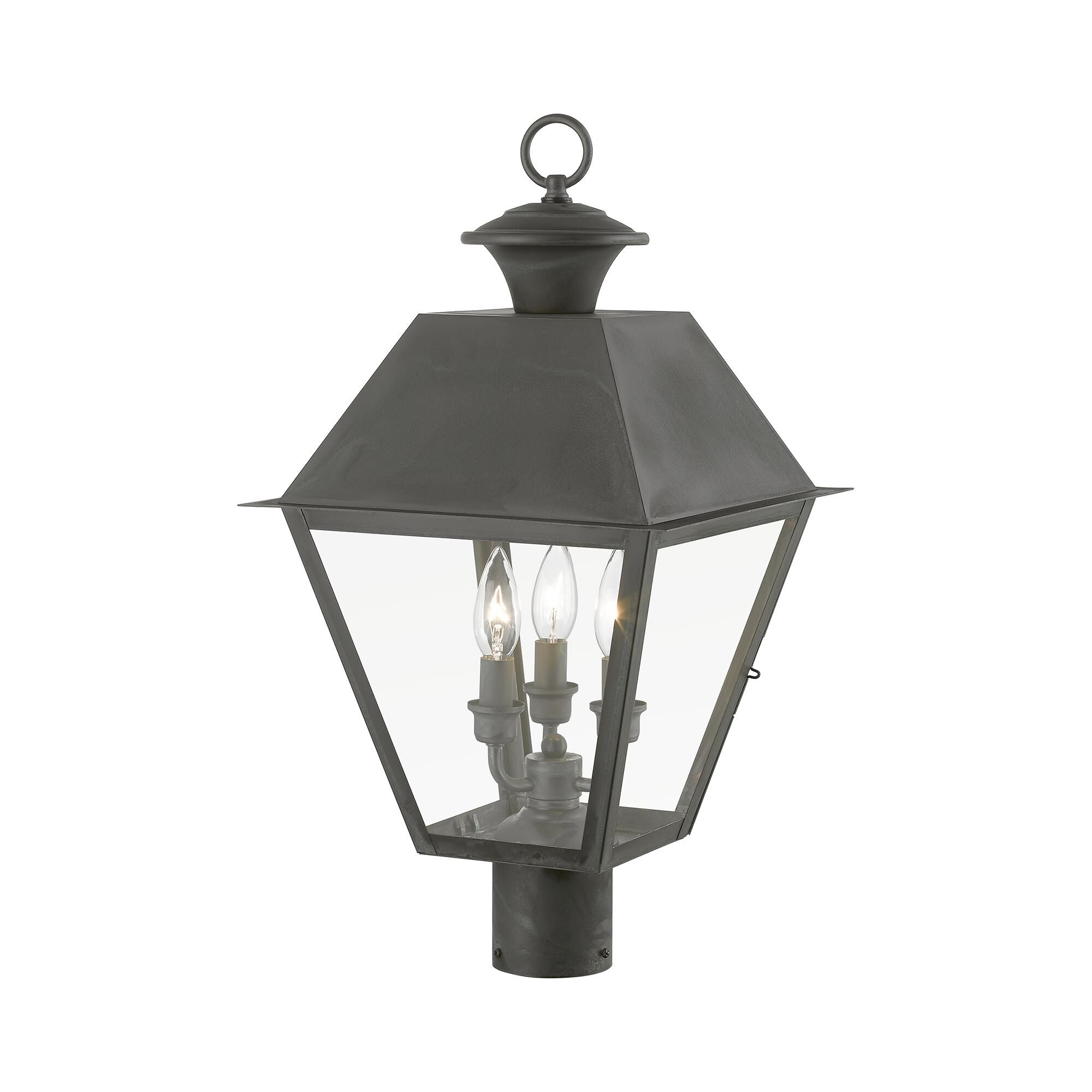 Wentworth 22 Inch Tall 3 Light Outdoor Post Lamp by Livex Lighting