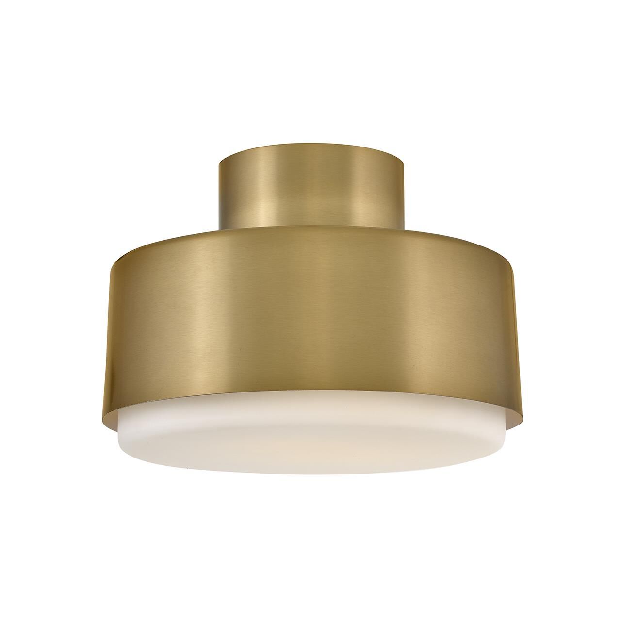 Shown in Lacquered Brass finish and Etched Opal glass