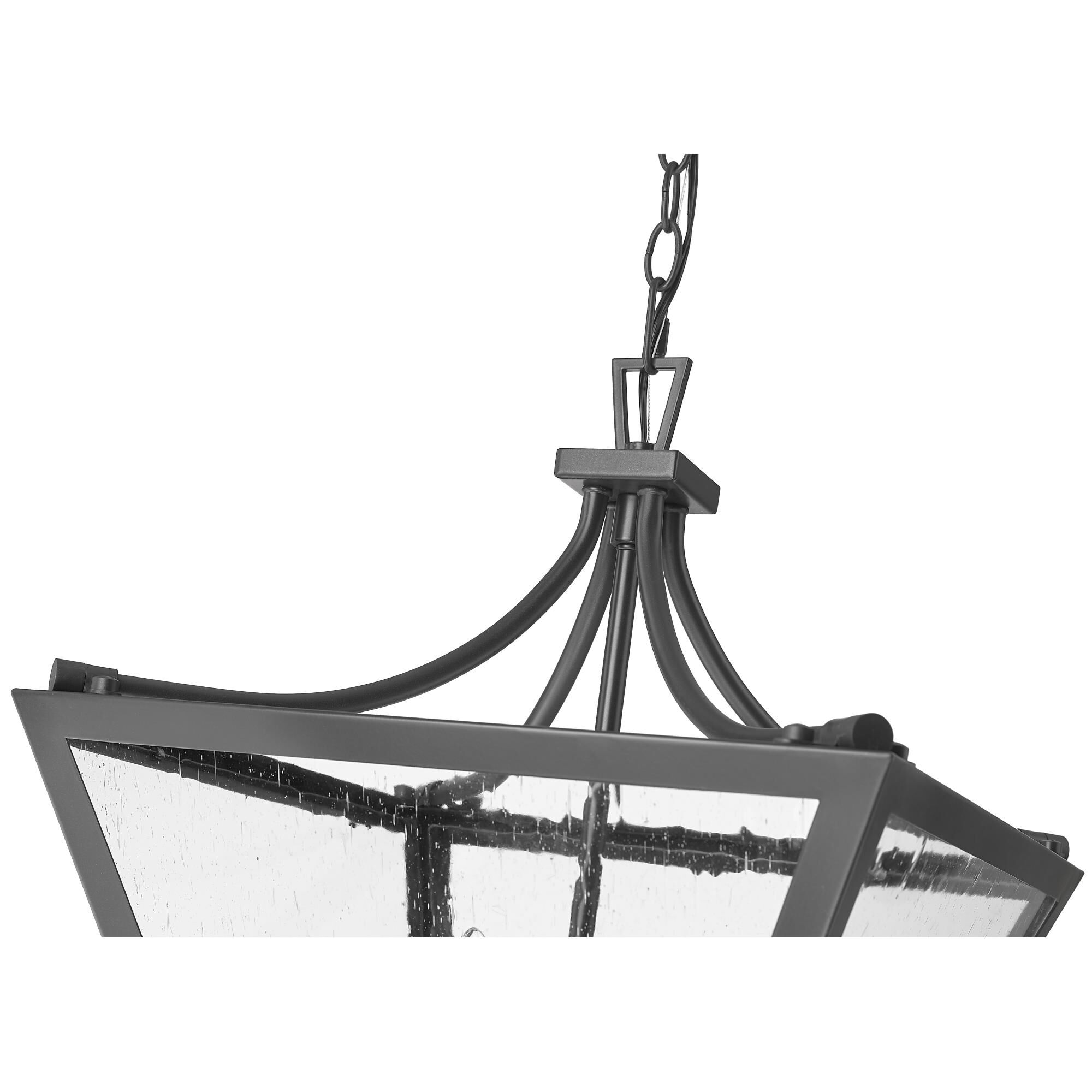 Shown in Iron Ore finish and Clear Seedy glass