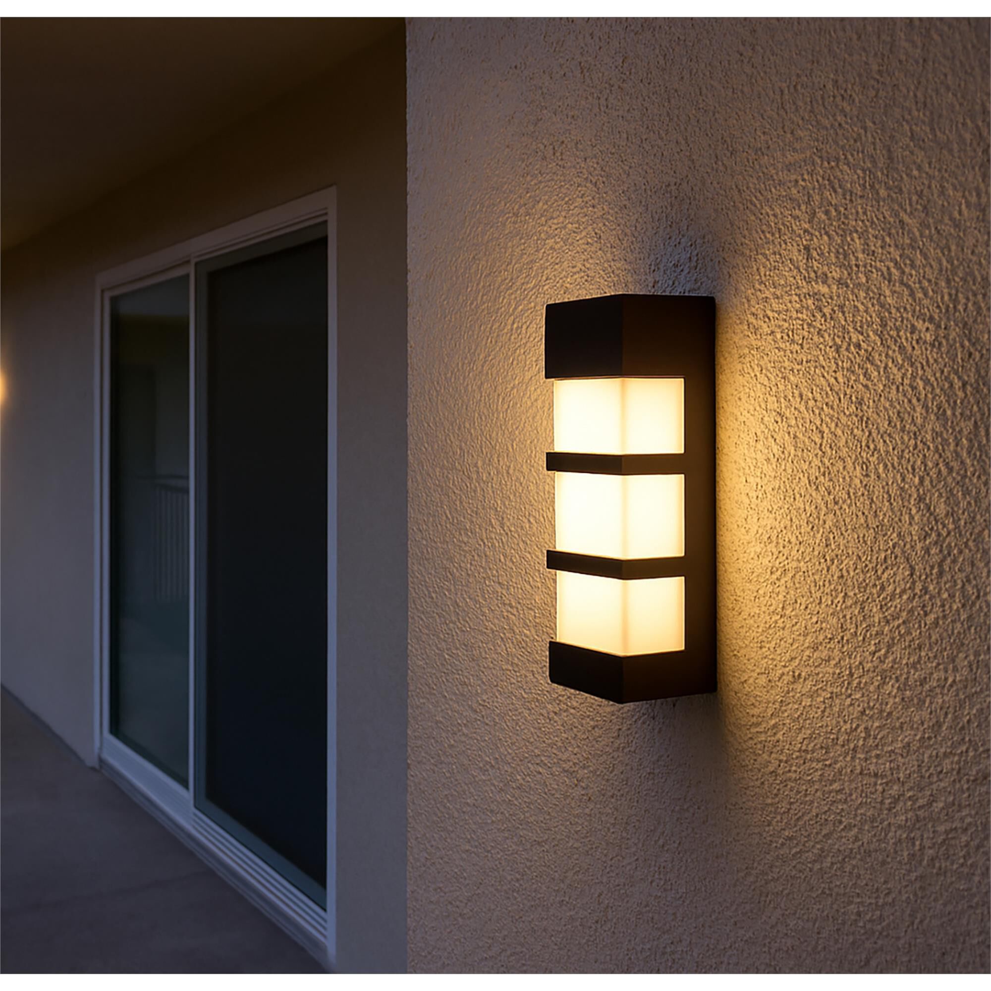 Shown in Bronze finish and White Acrylic glass