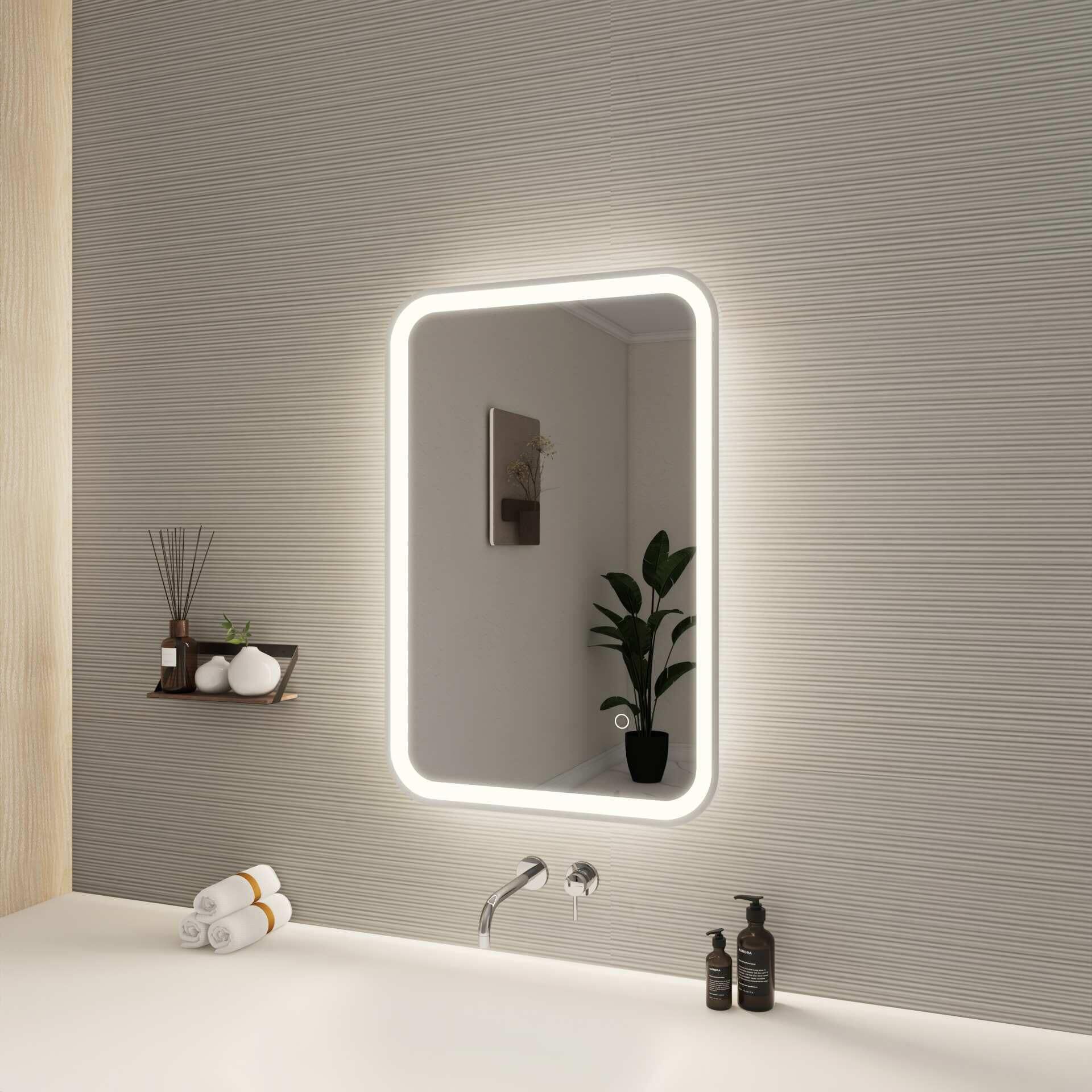 Harmoni 30 Inch Rectangular LED Lighted Mirror by Elegant Decor