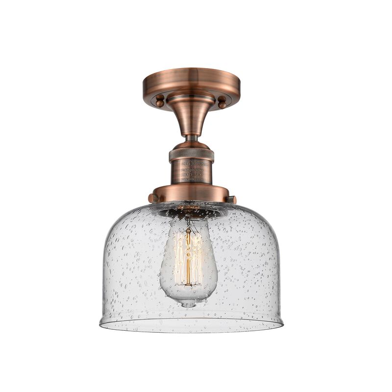 Bruno Marashlian Large Bell 8 Inch 1 Light Semi Flush Mount by Innovations Lighting