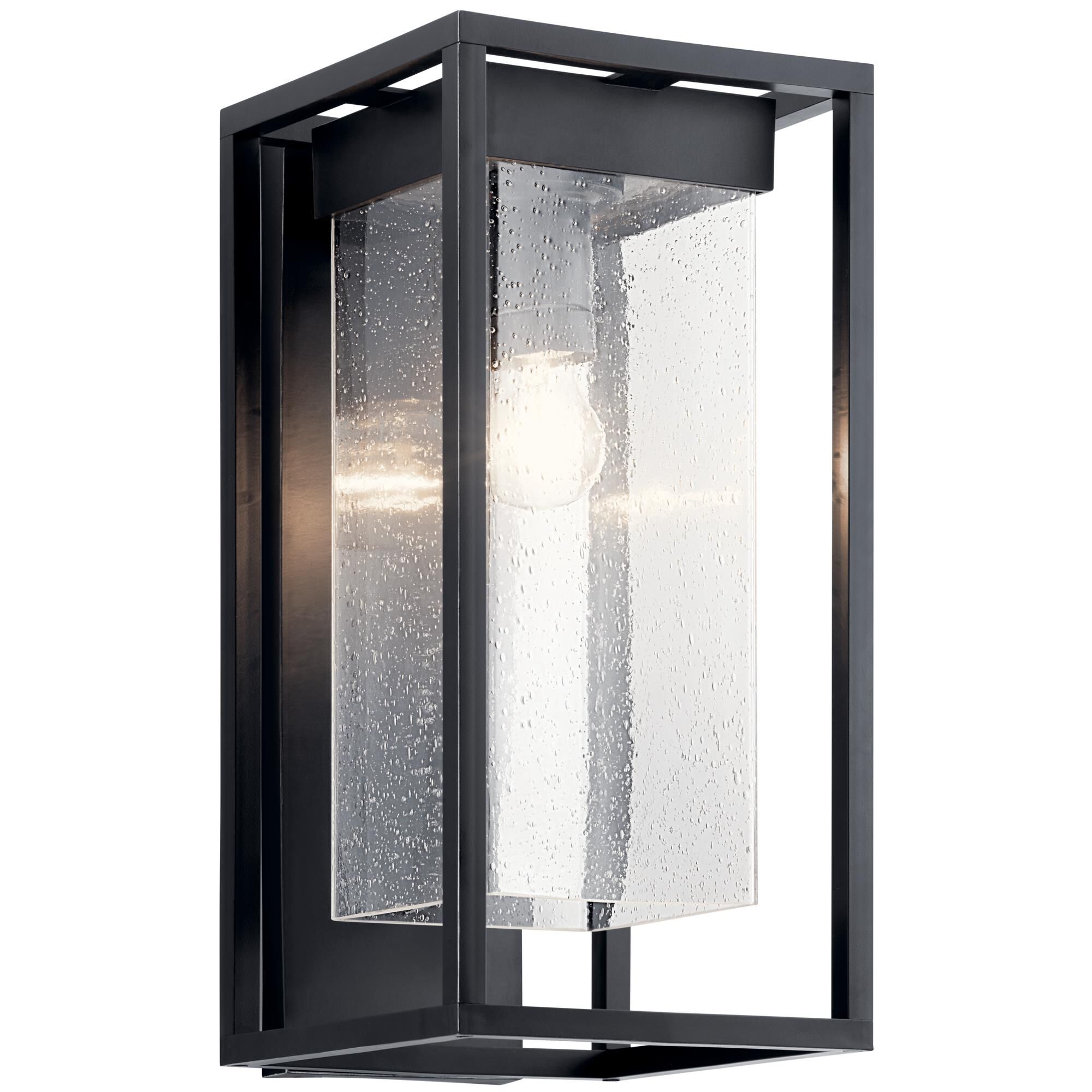 Shown in Black With Silver Highlights finish and Clear Seeded glass