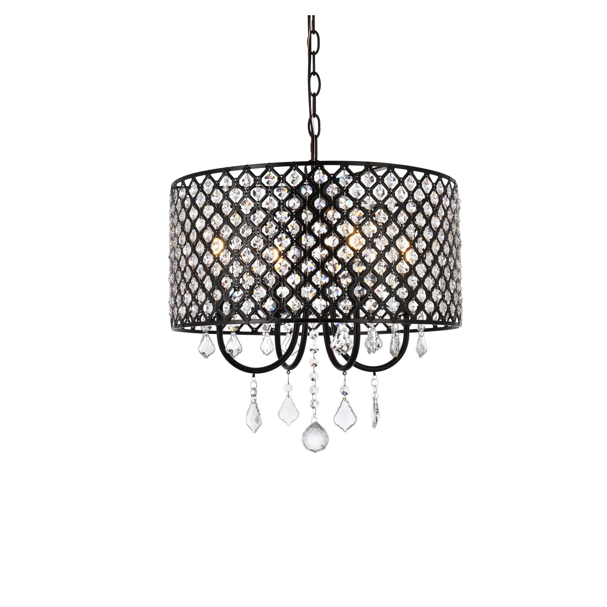Elise 17 Inch 4 Light Mini Chandelier by Elegant Lighting