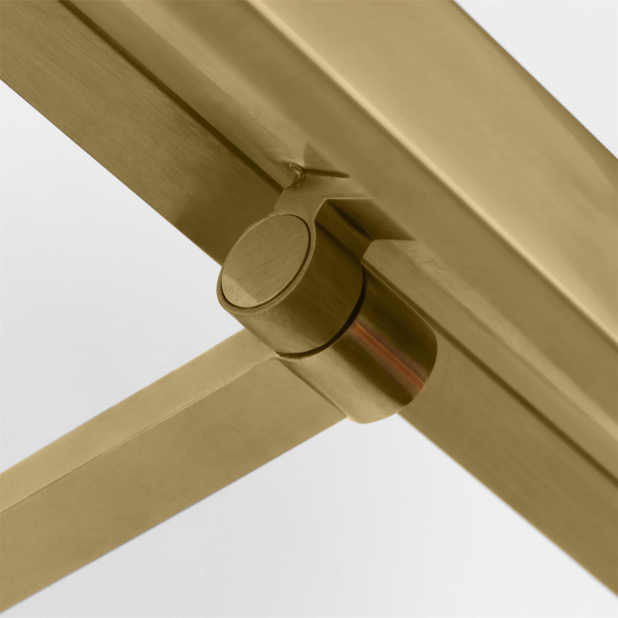Shown in Hand-Rubbed Antique Brass finish and Brass shade