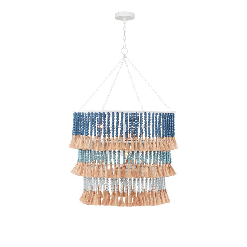 Jamie Beckwith St. Barts 33 Inch Chandelier by Currey and Company