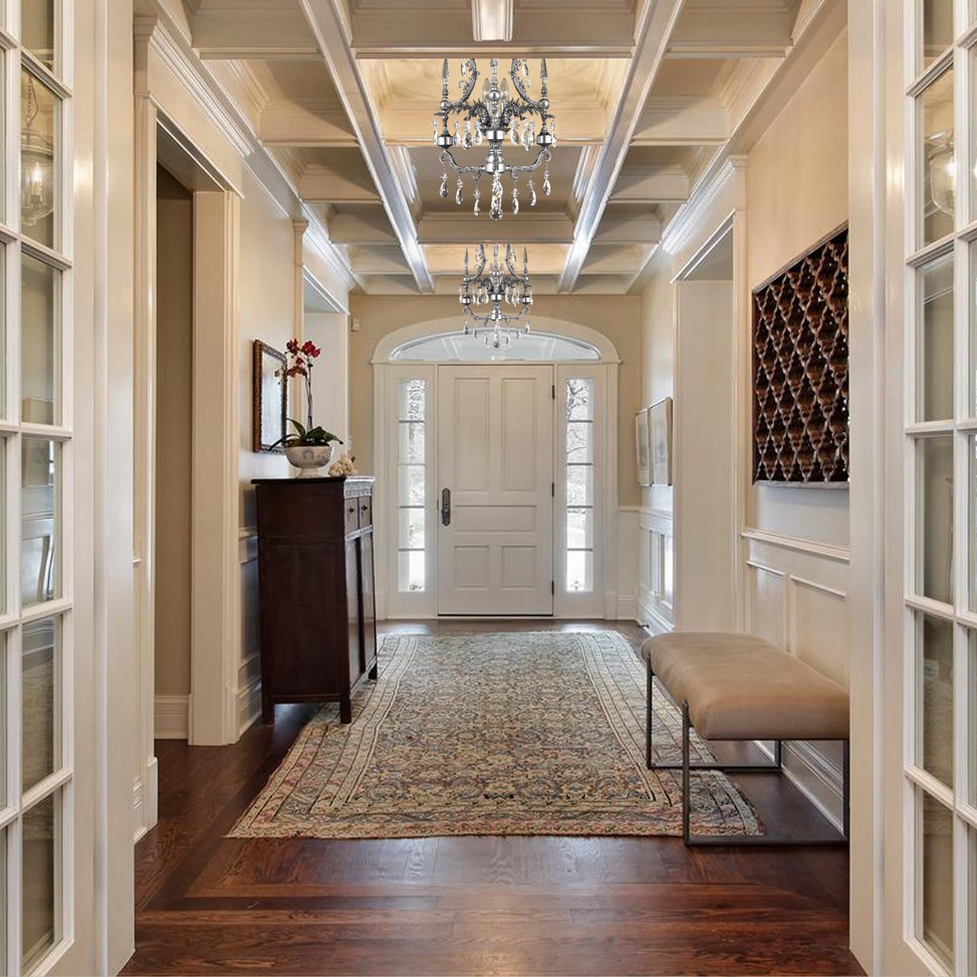 Shown in Antique Silver finish and Precision Clear Oval crystal