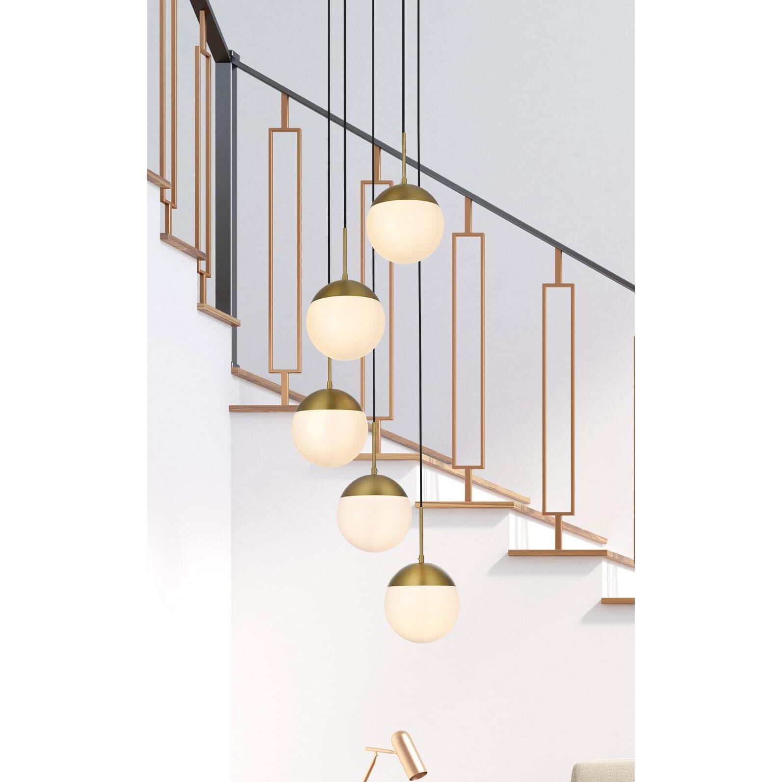 Shown in Satin Gold And Frosted White finish