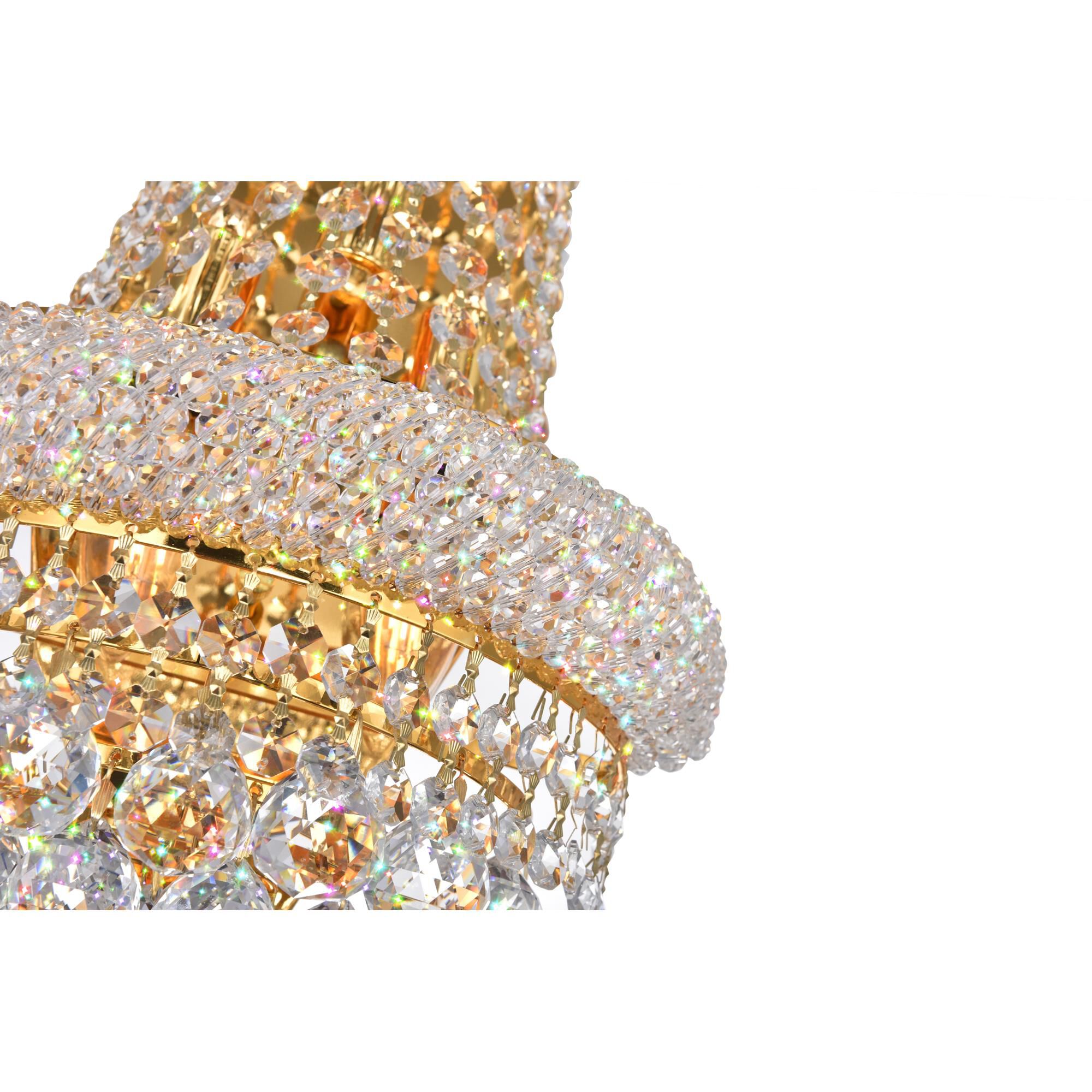 Shown in Gold finish and K9 Clear crystal