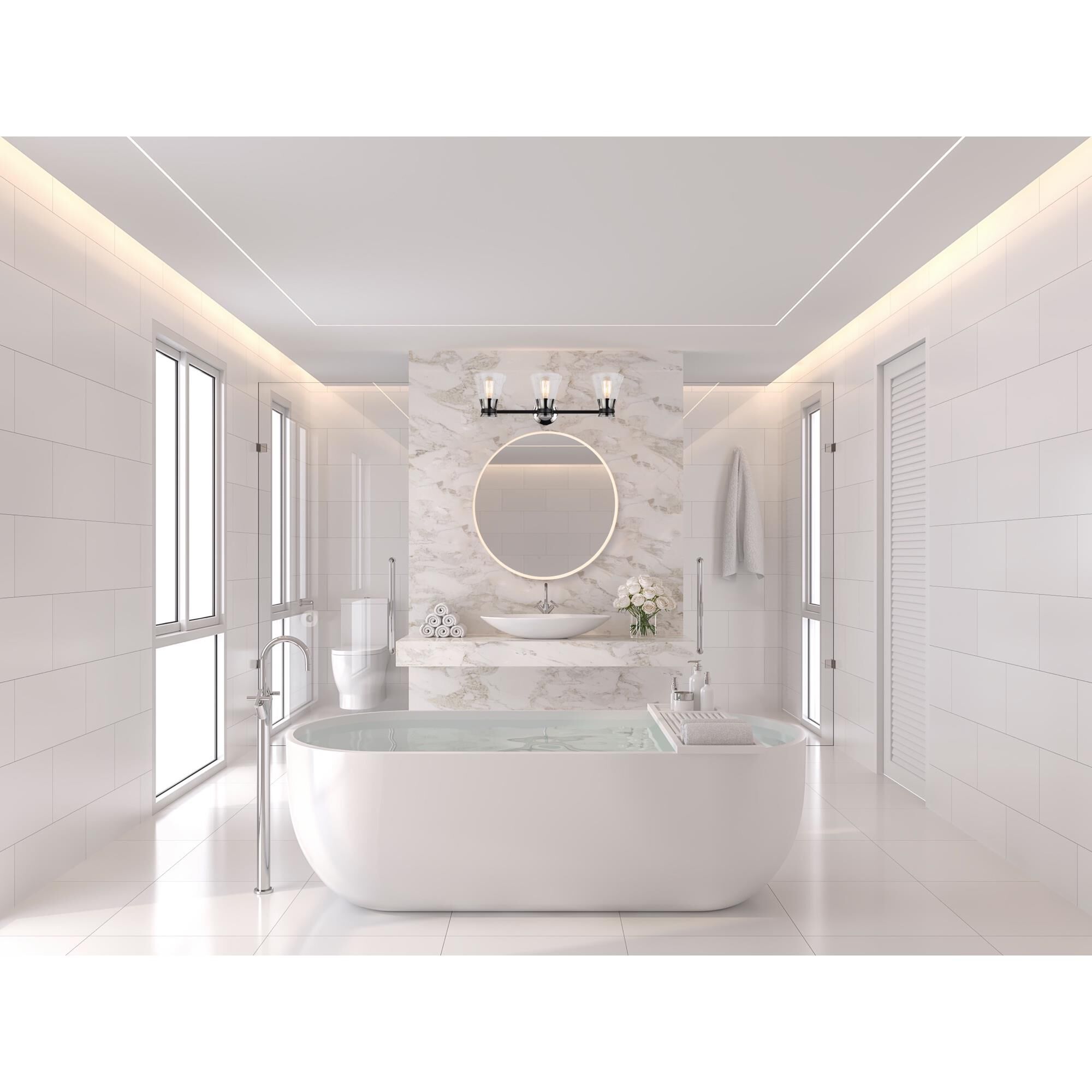 Shown in Black and Brushed Nickel finish and Clear glass