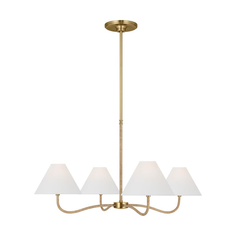 Chapman & Myers Laguna 35 Inch 4 Light Chandelier by Visual Comfort Studio Collection