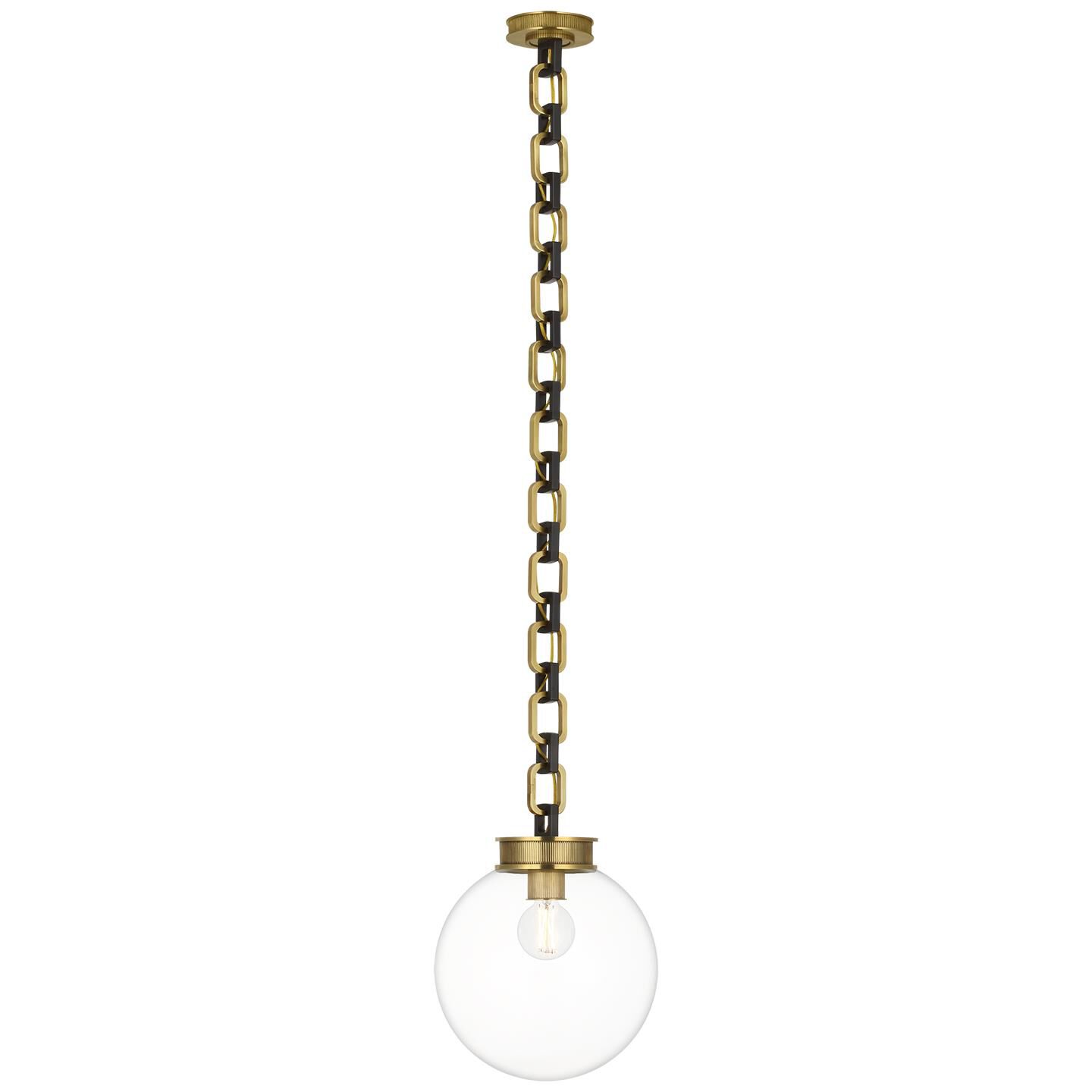Shown in Soft Brass and Bronze finish and Clear glass