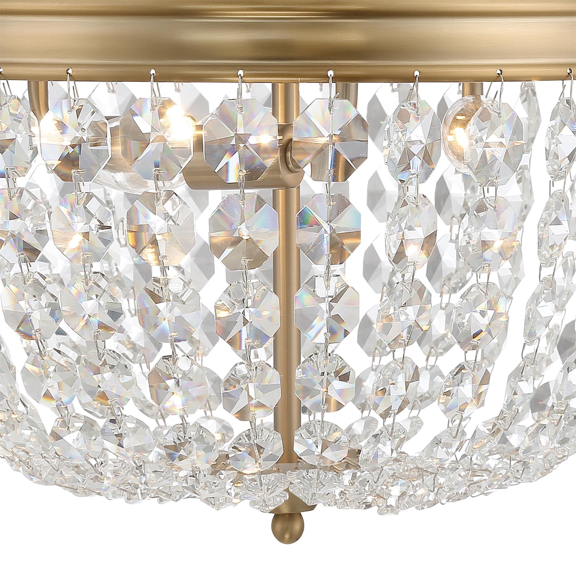 Shown in Vibrant Gold finish and Hand Cut crystal