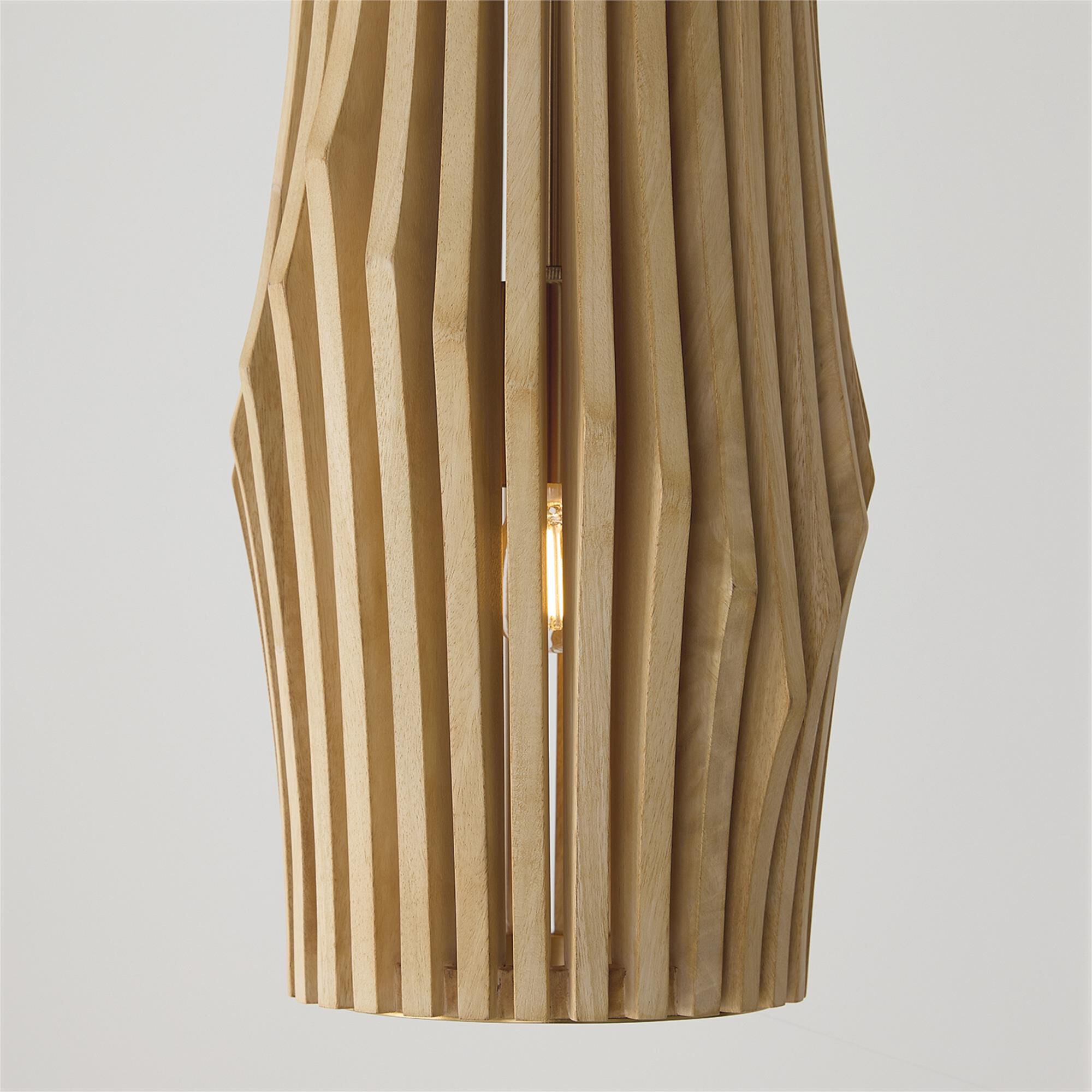 Shown in Blonde Wood And Matte Brass finish