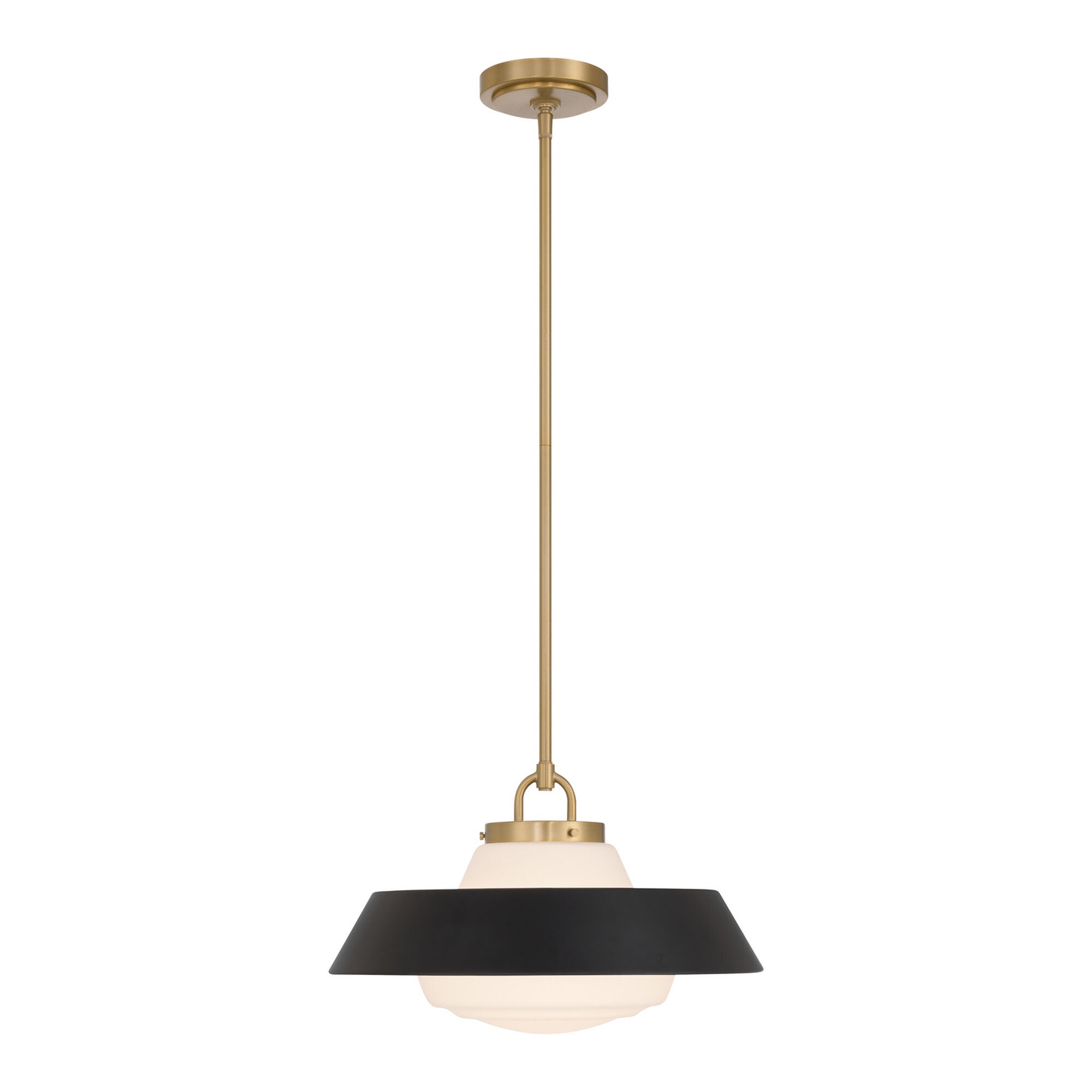 Shown in Vibrant Gold finish and Steel glass and Steel shade