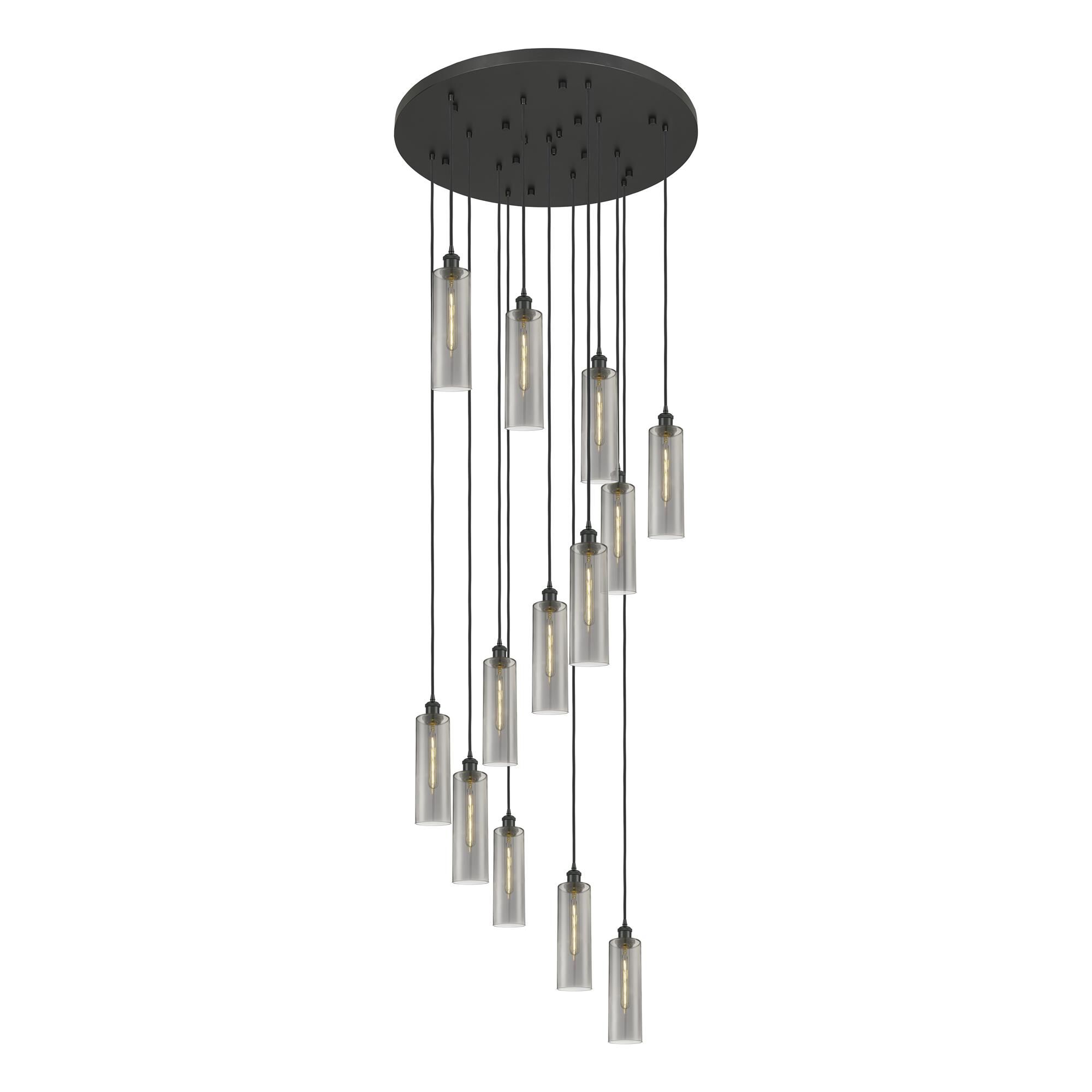 Shown in Matte Black finish and Light Smoke shade