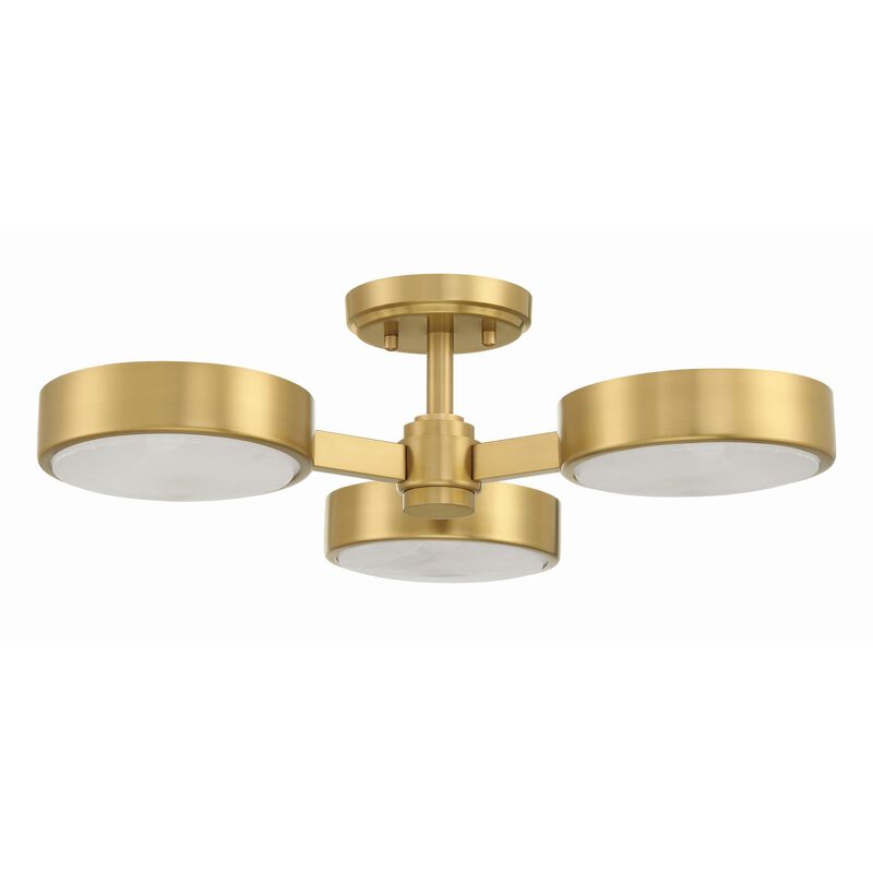 Orson 22 Inch 3 Light Semi Flush Mount by Crystorama