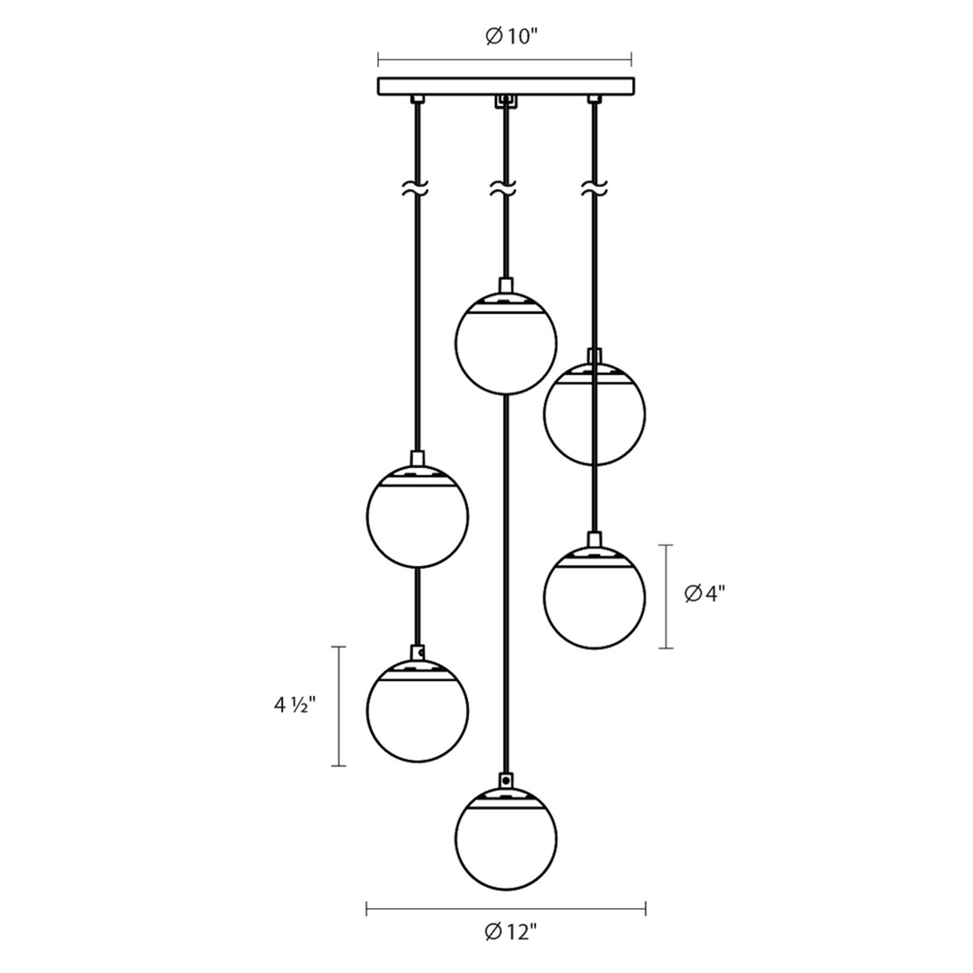 Champagne Bubbles Multi Light Pendant by SONNEMAN