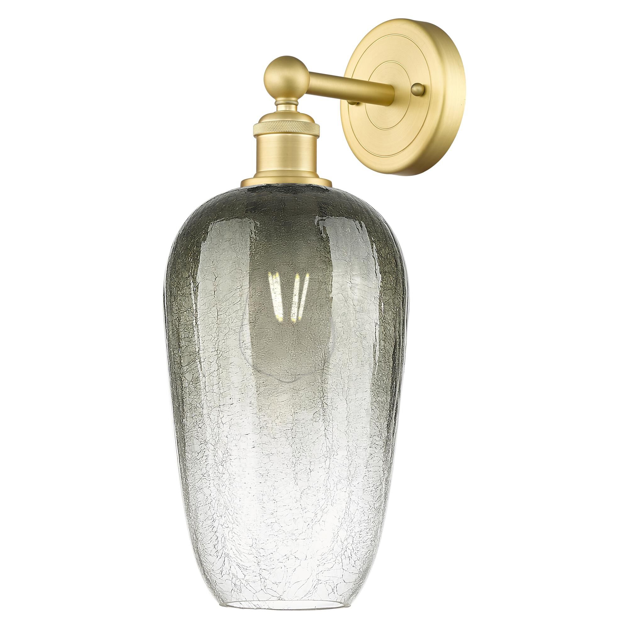 Shown in Satin Gold finish and Slate glass