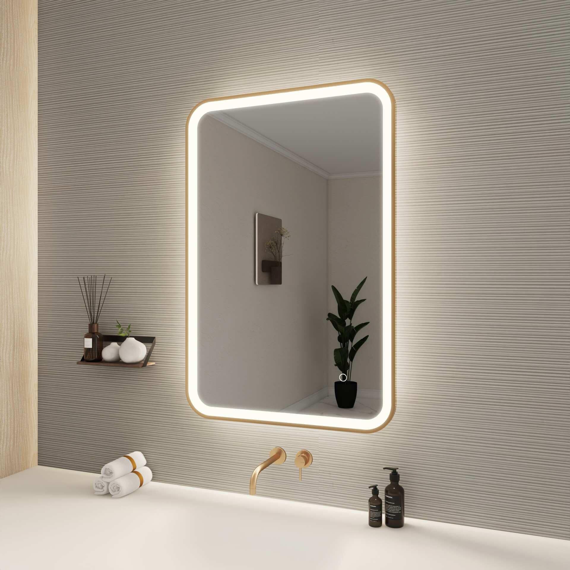 Harmoni 36 Inch Rectangular LED Lighted Mirror by Elegant Decor
